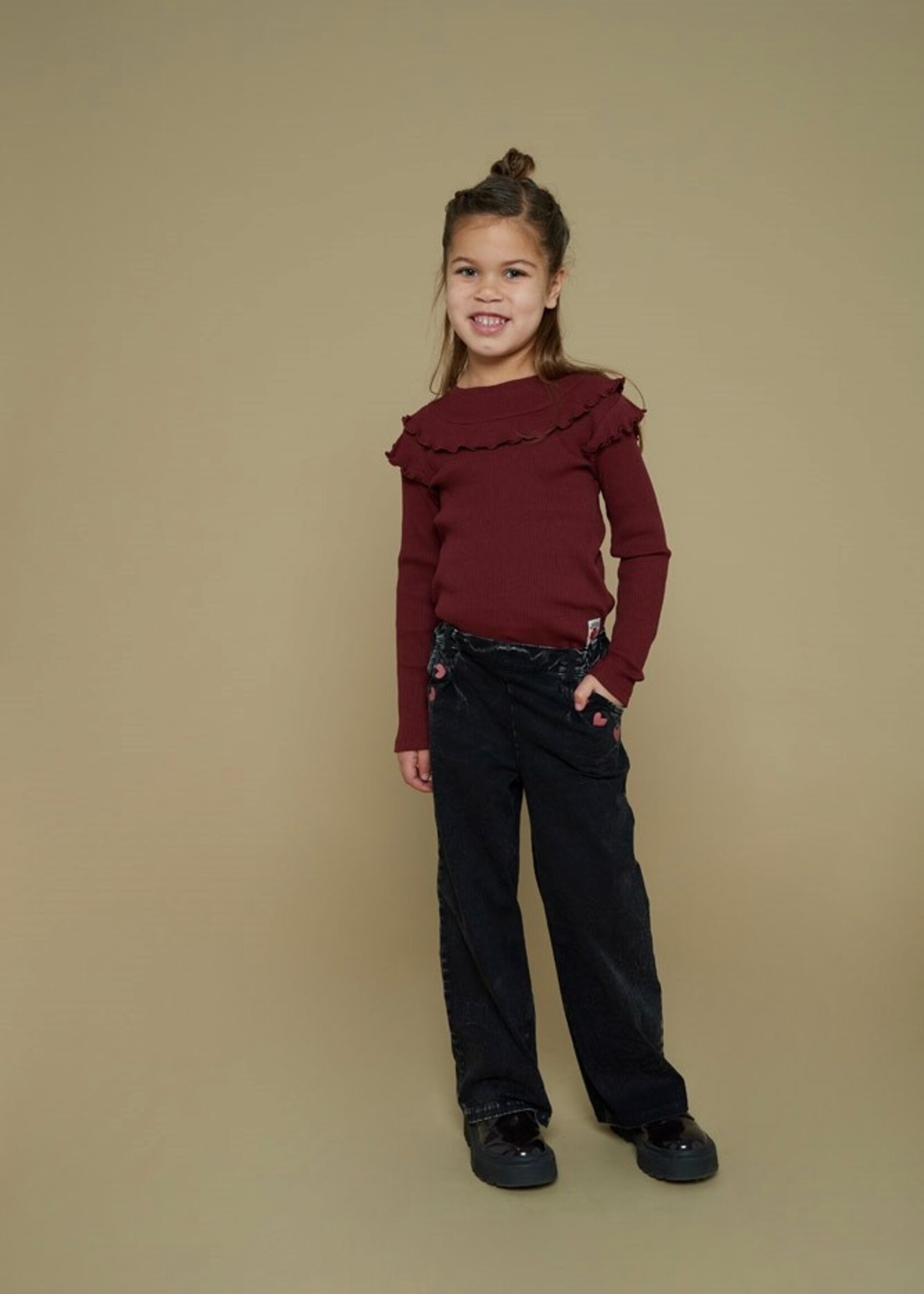 Jubel Culotte denim look - Queen Of Hearts, Antraciet