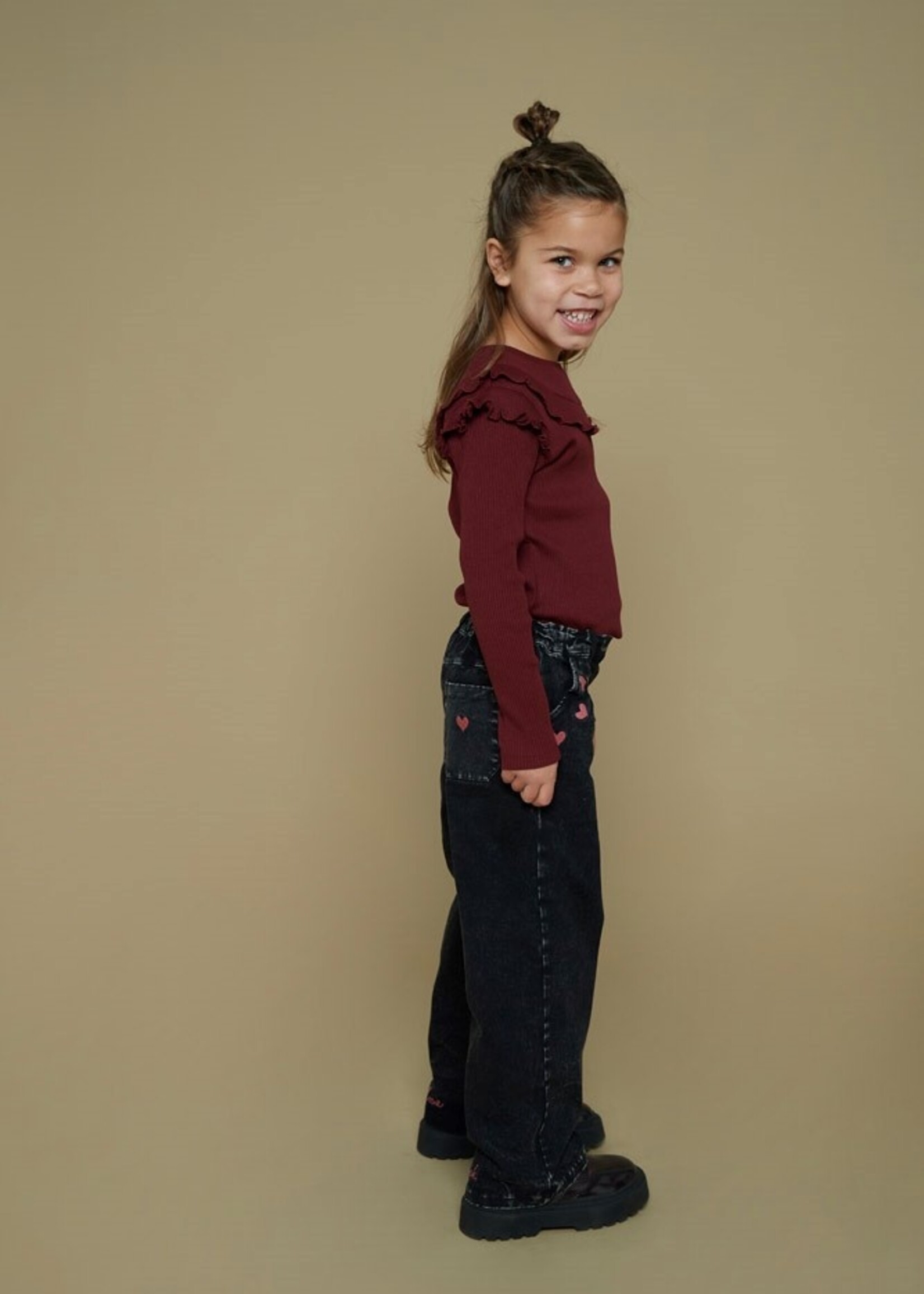 Jubel Culotte denim look - Queen Of Hearts, Antraciet