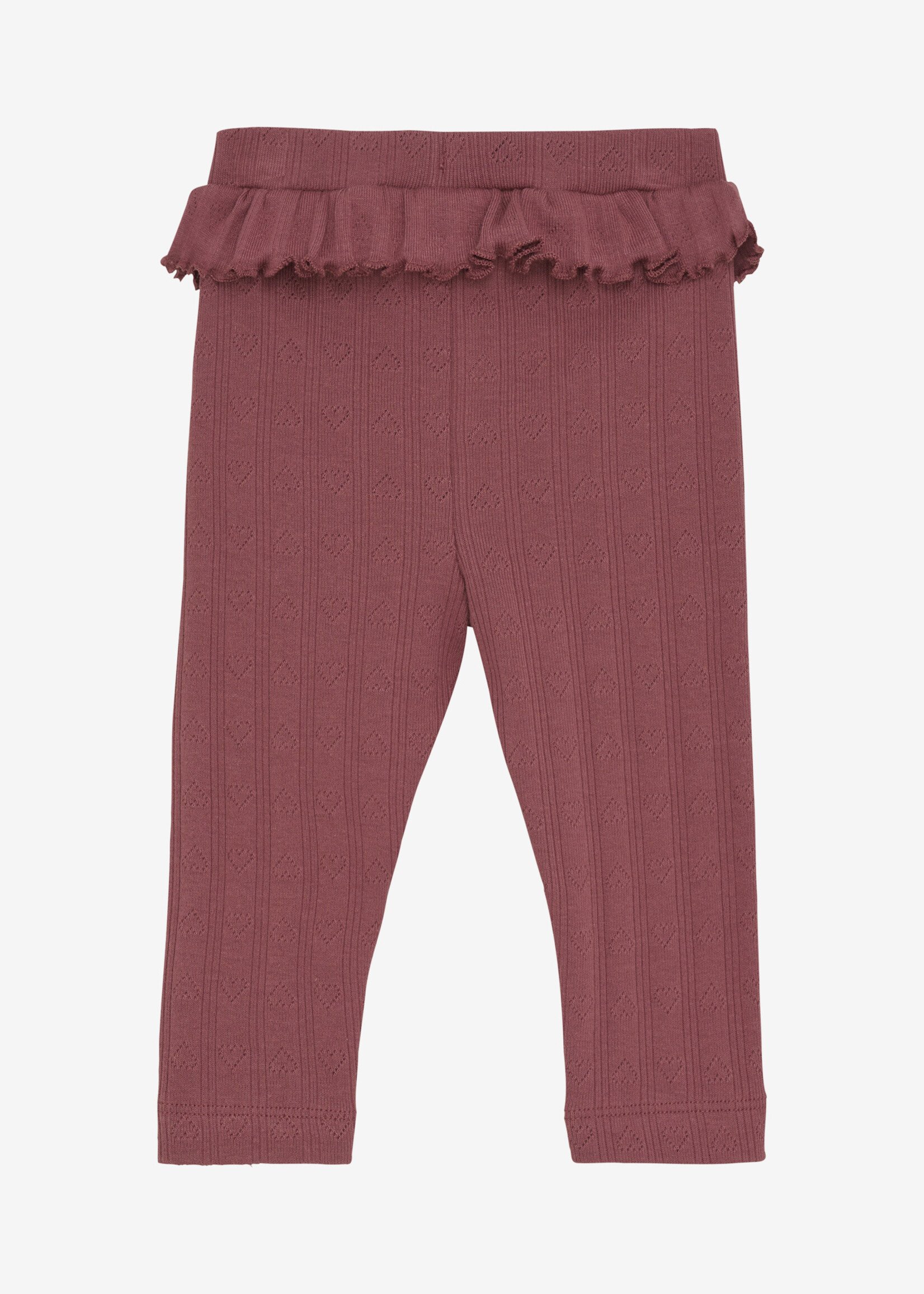 ENFANT Leggings Pointelle, Roan Rouge
