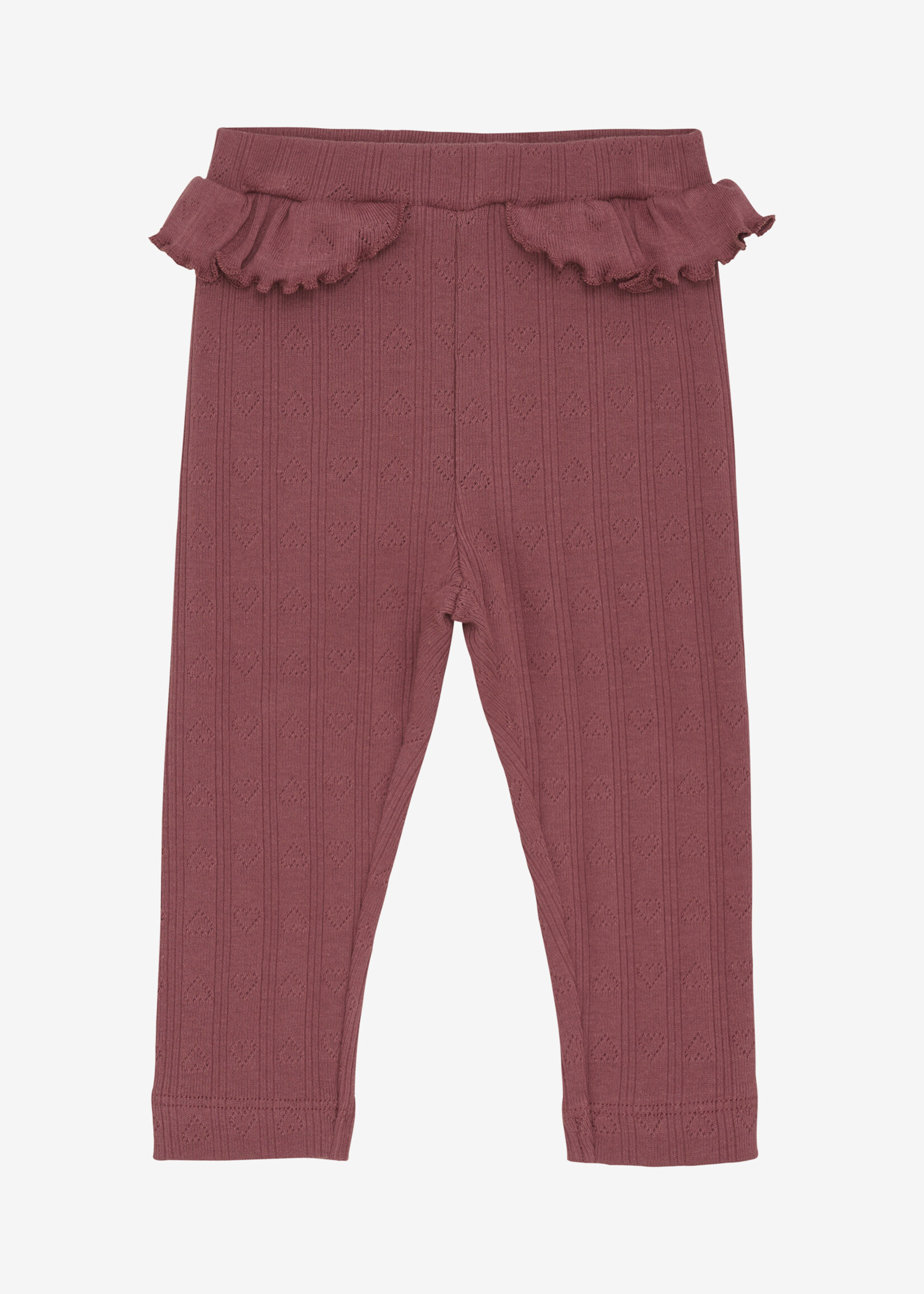 ENFANT Leggings Pointelle, Roan Rouge