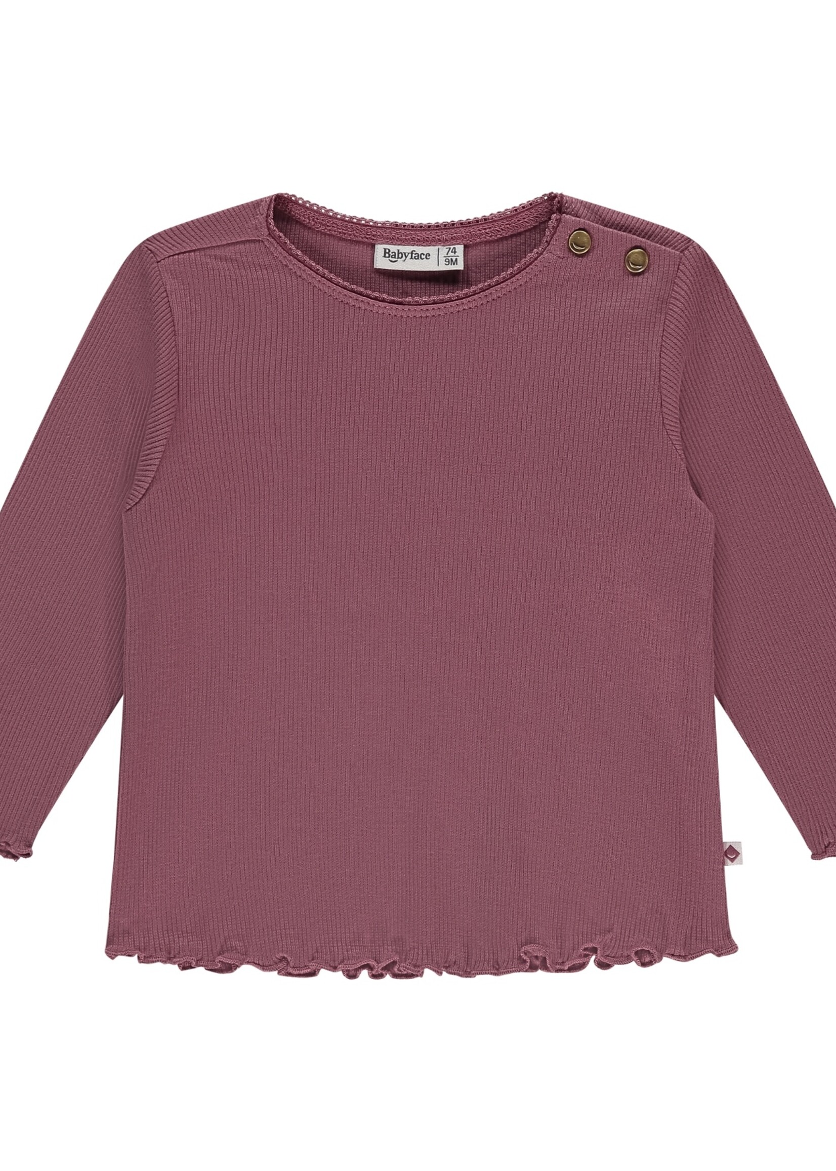 Babyface baby girls t-shirt long sleeve, burgundy, BBE25528624