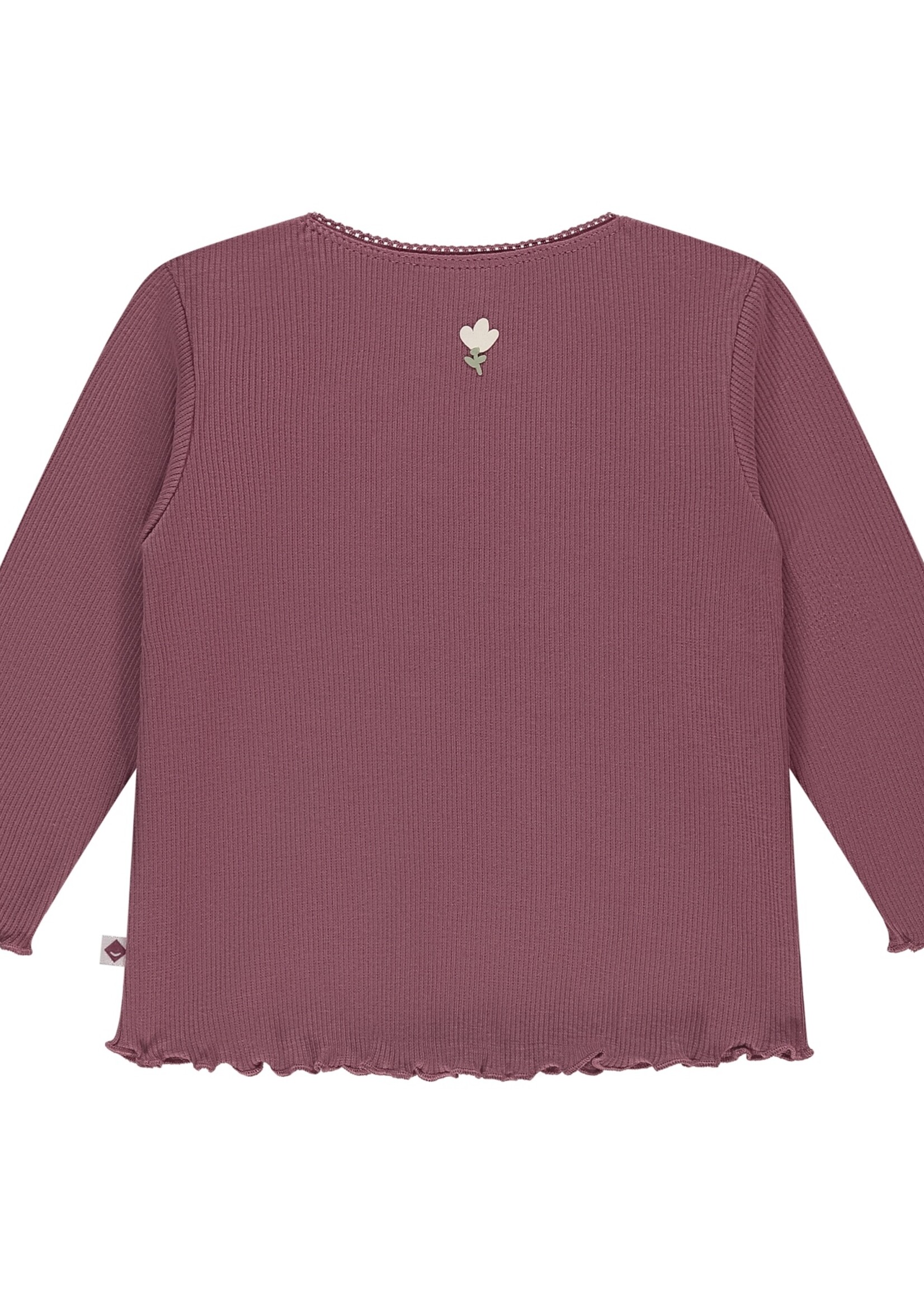 Babyface baby girls t-shirt long sleeve, burgundy, BBE25528624