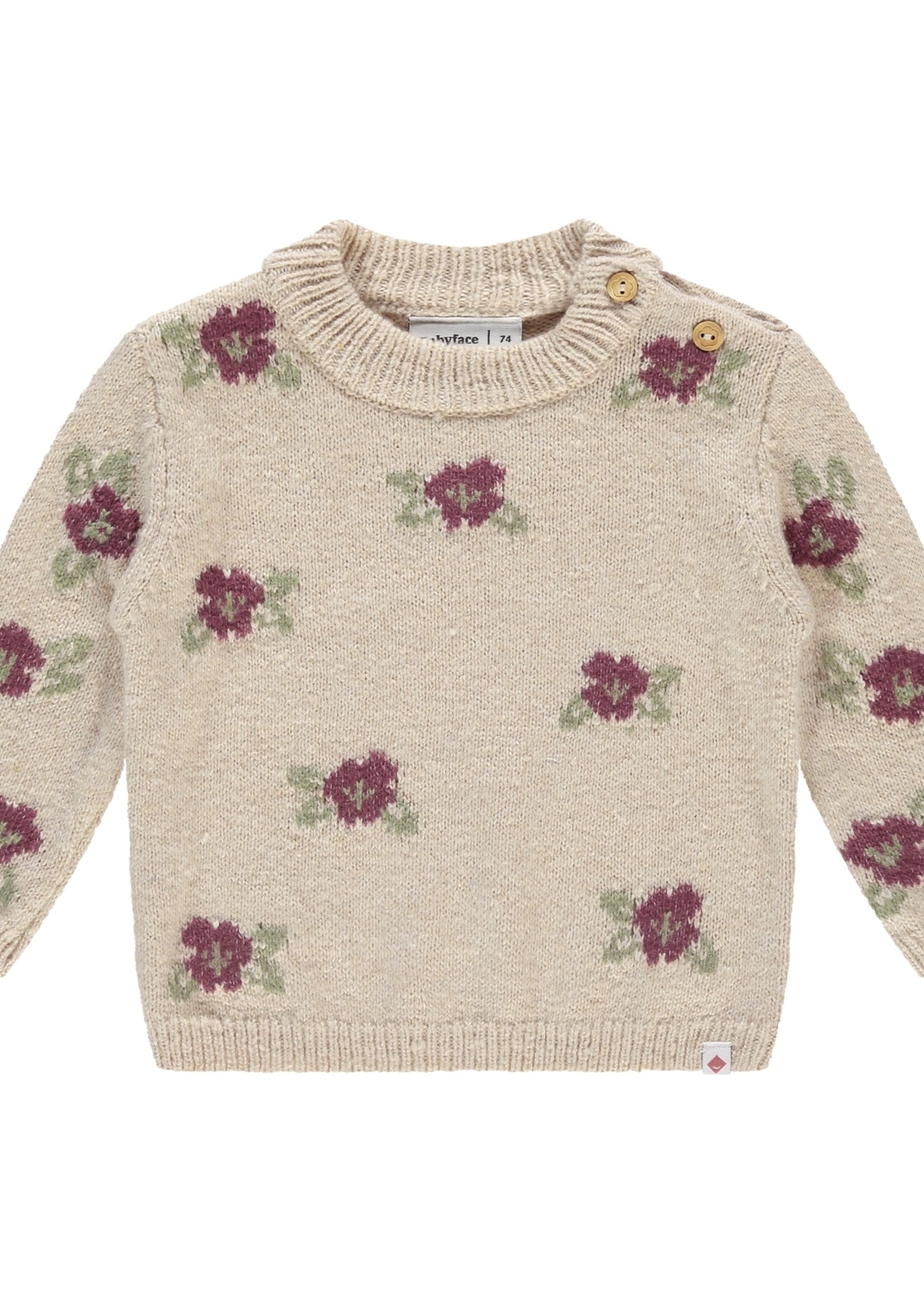 Babyface baby girls pullover, nude, BBE25528324
