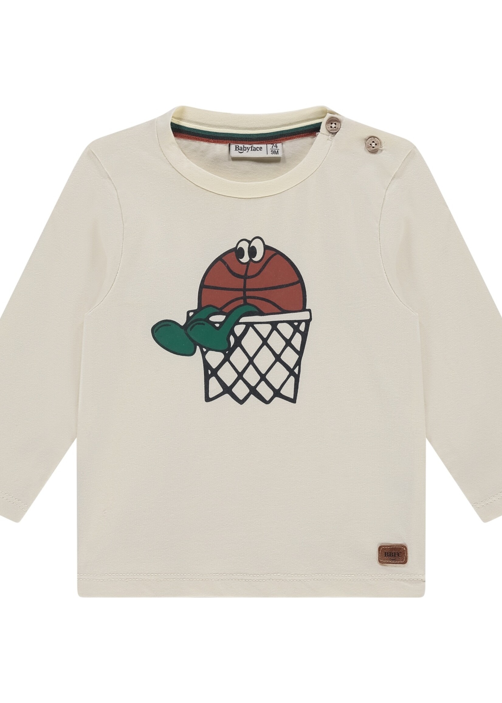 Babyface baby boys t-shirt long sleeve, creme, BBE25527623