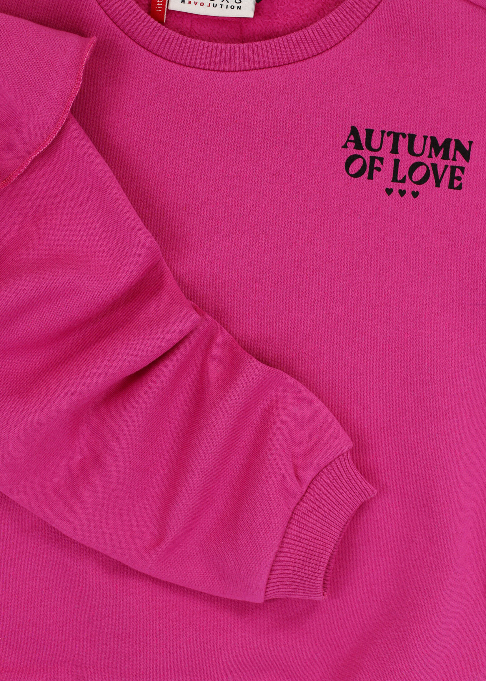 LOOXS Little Little sweater with ruffles,magenta pink