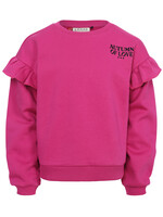LOOXS Little Little sweater with ruffles,magenta pink