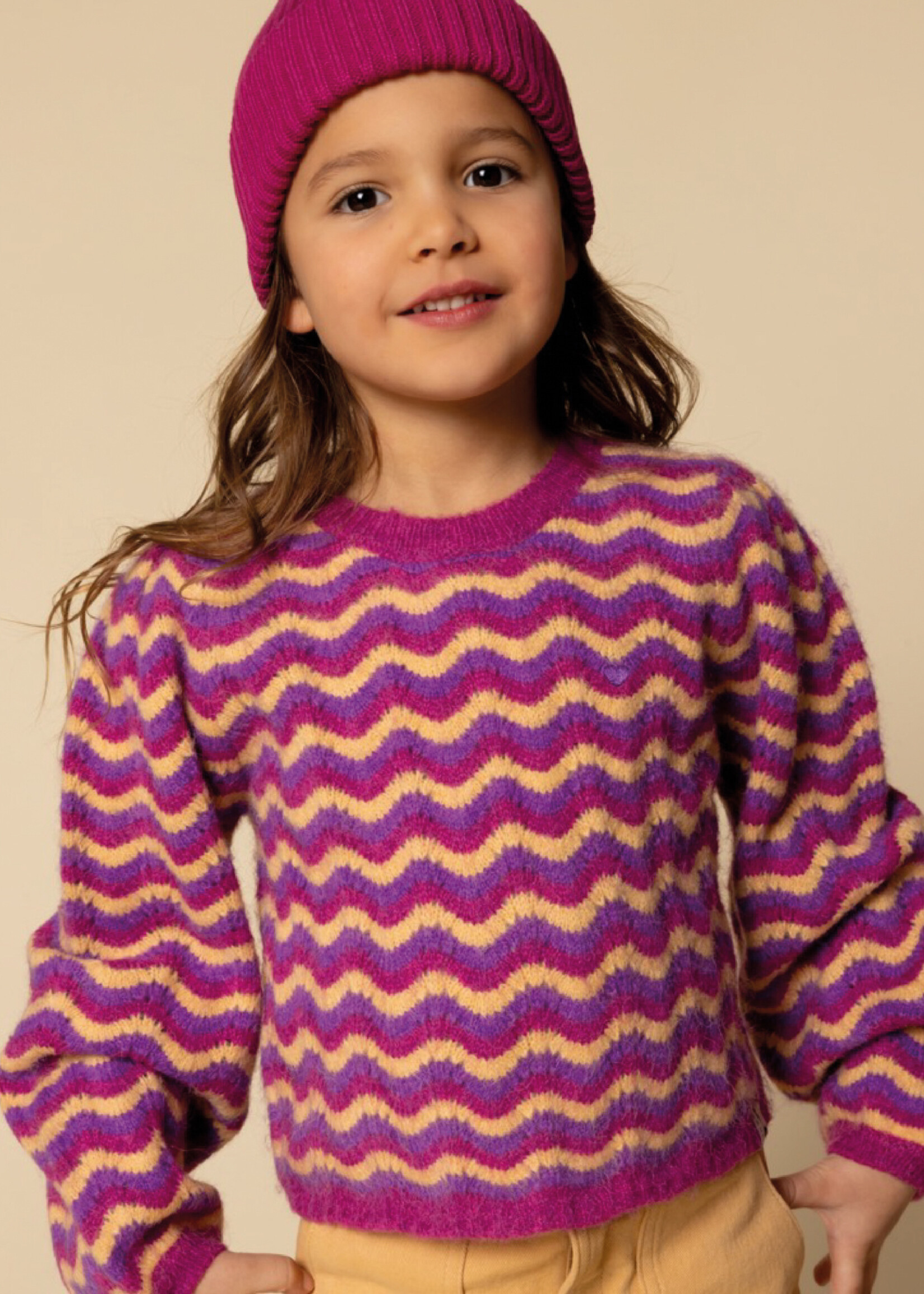 LOOXS Little Little knit sweater,multi stripe