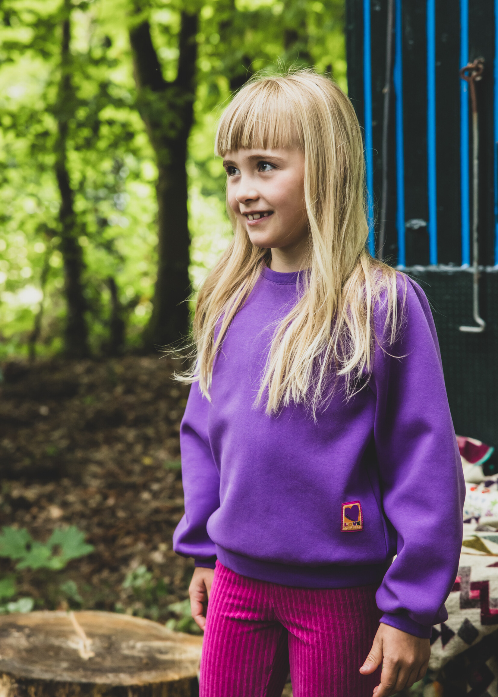 LOOXS Little Little sporty scuba sweat sweater,Violet purple