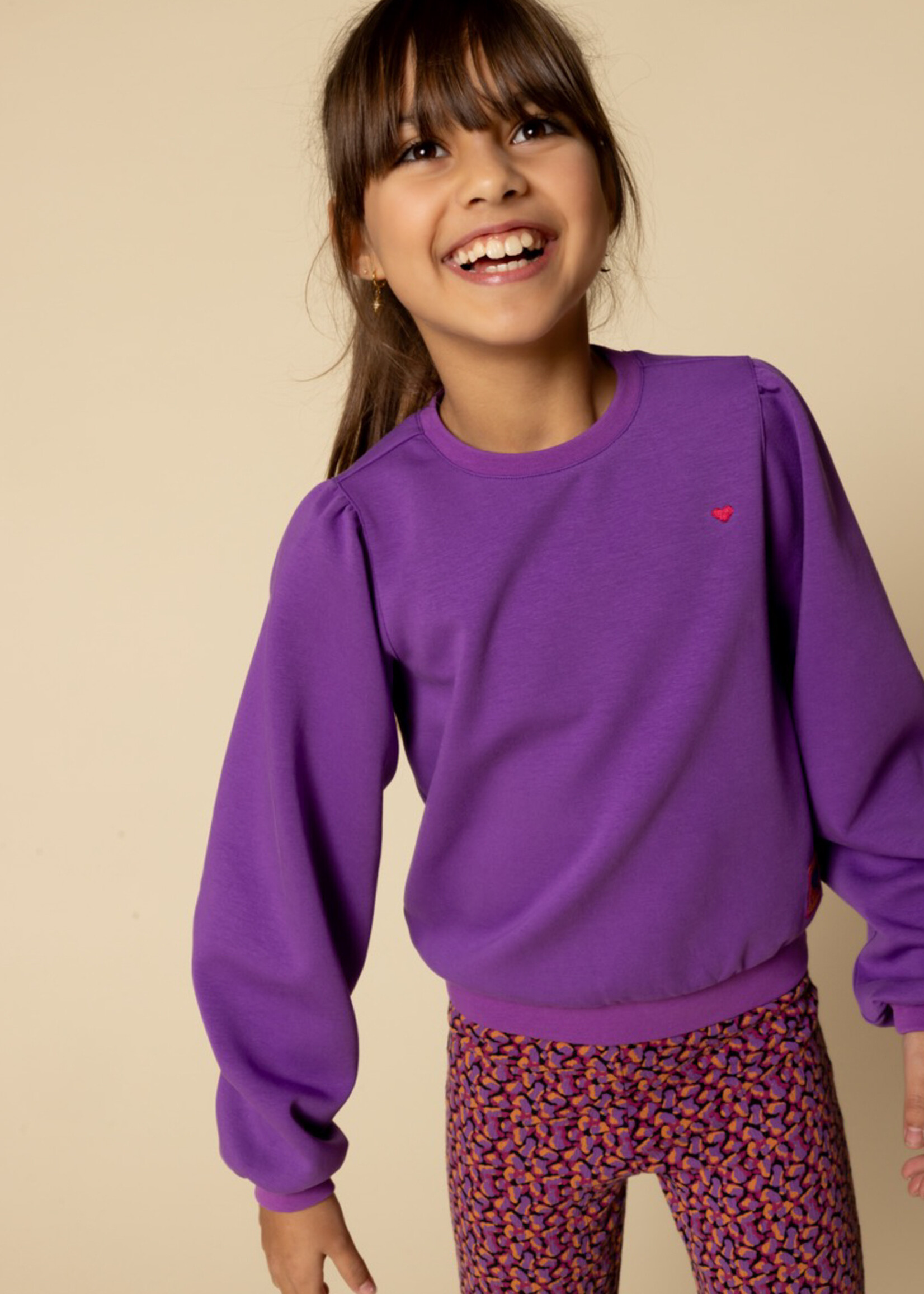 LOOXS Little Little sporty scuba sweat sweater,Violet purple