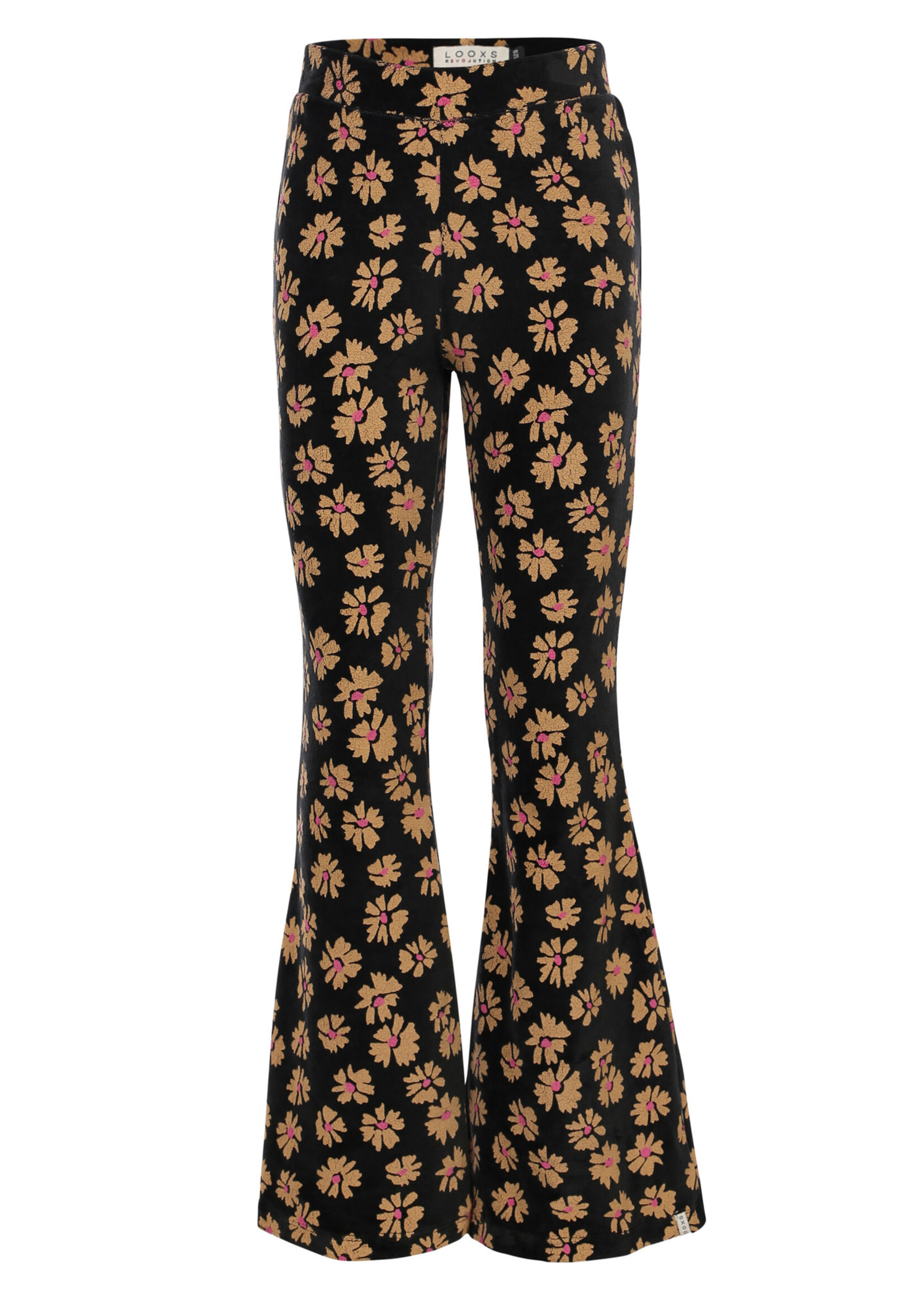 LOOXS Little Little velvet flaire pants,soft winterflower