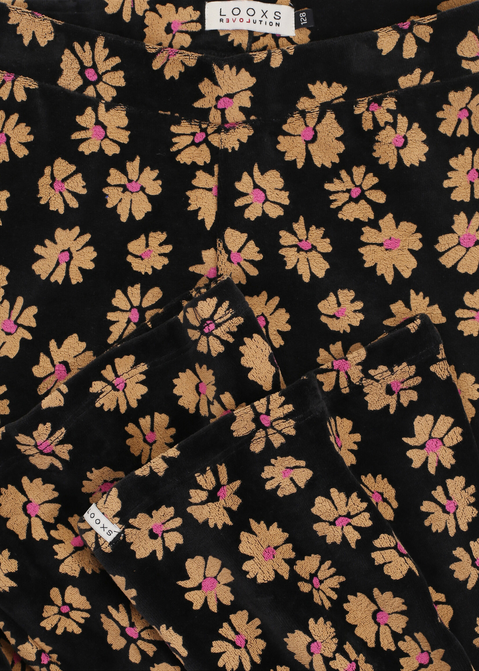 LOOXS Little Little velvet flaire pants,soft winterflower