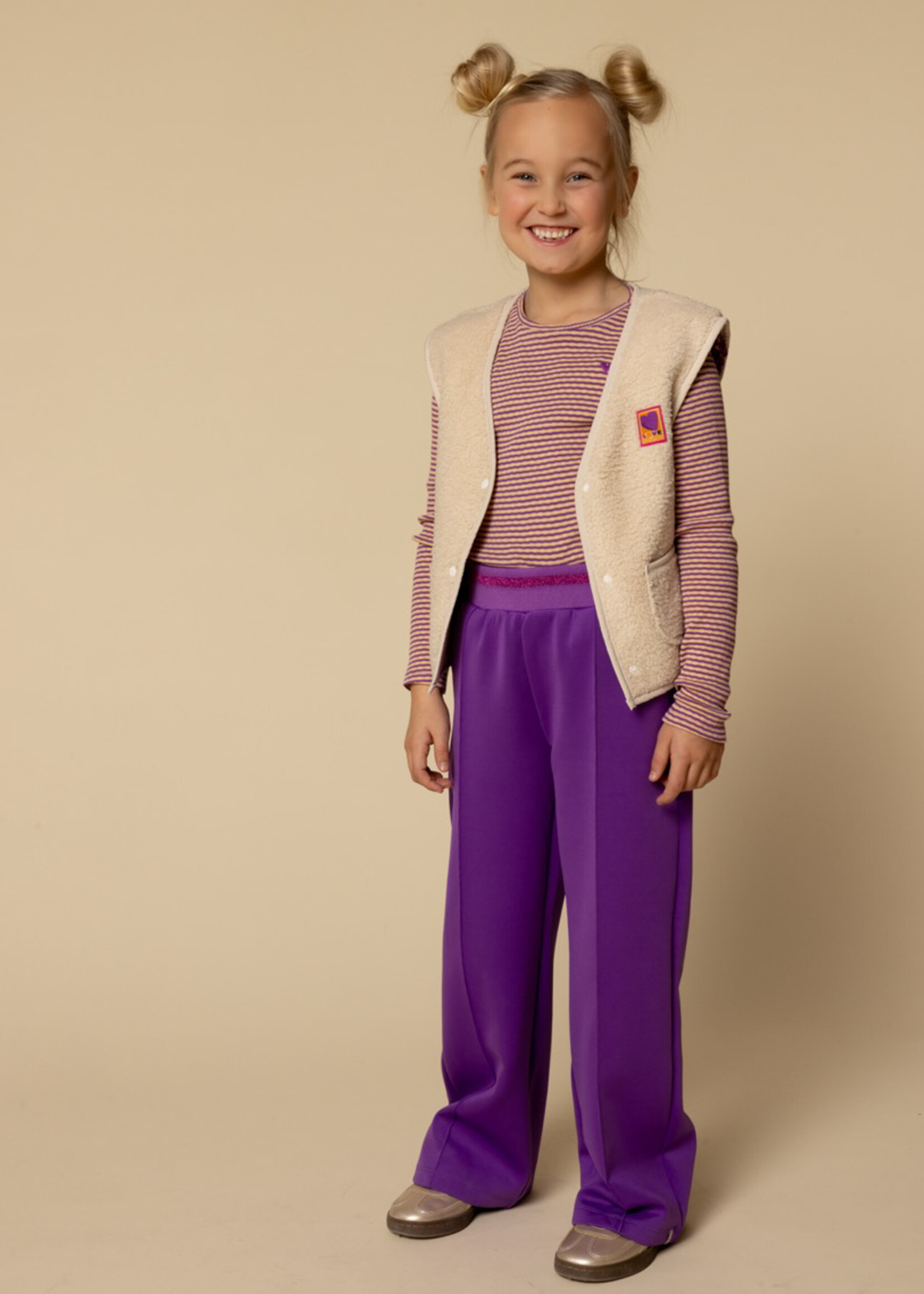 LOOXS Little Little sporty scuba sweat pants,Violet purple