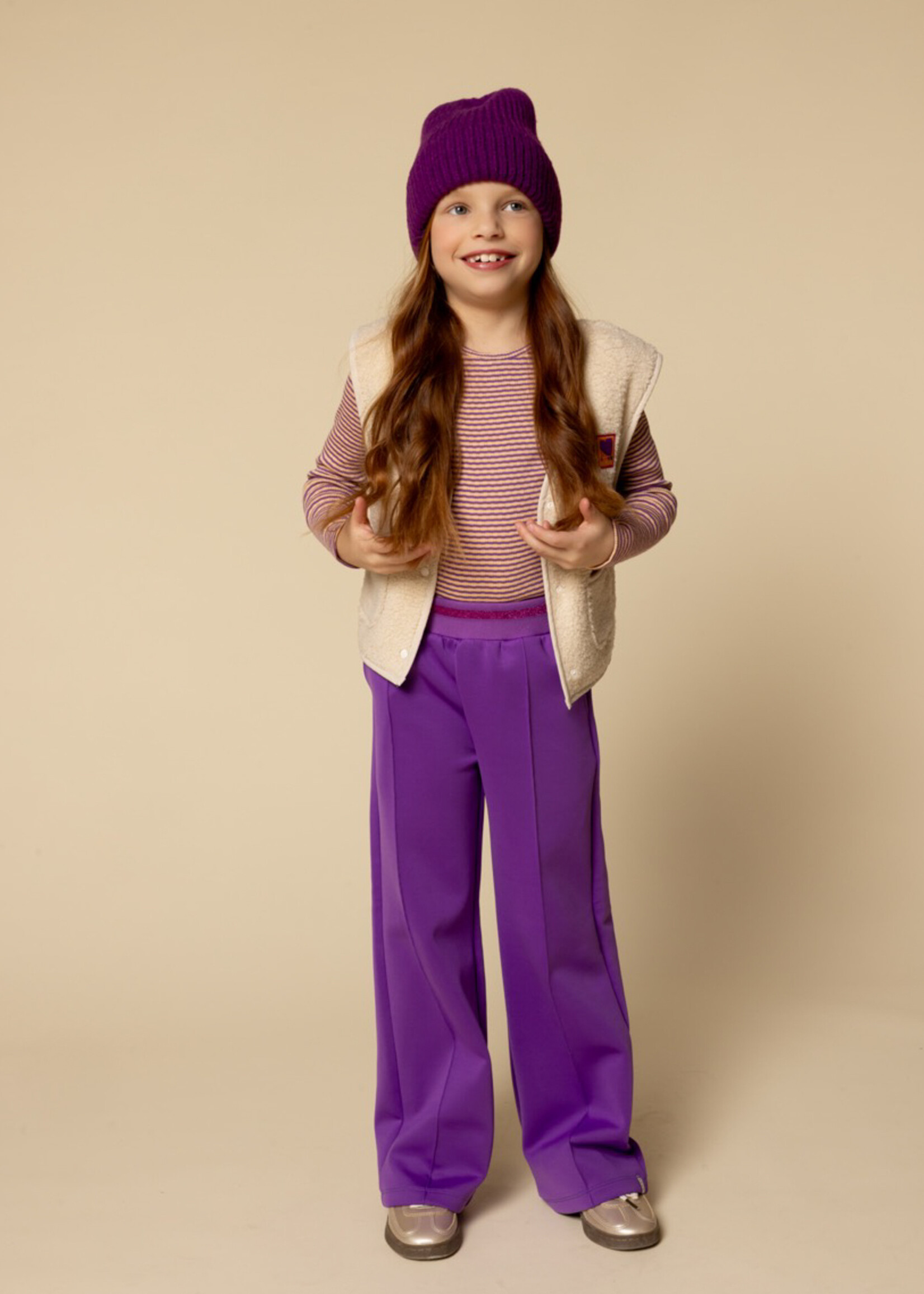 LOOXS Little Little sporty scuba sweat pants,Violet purple