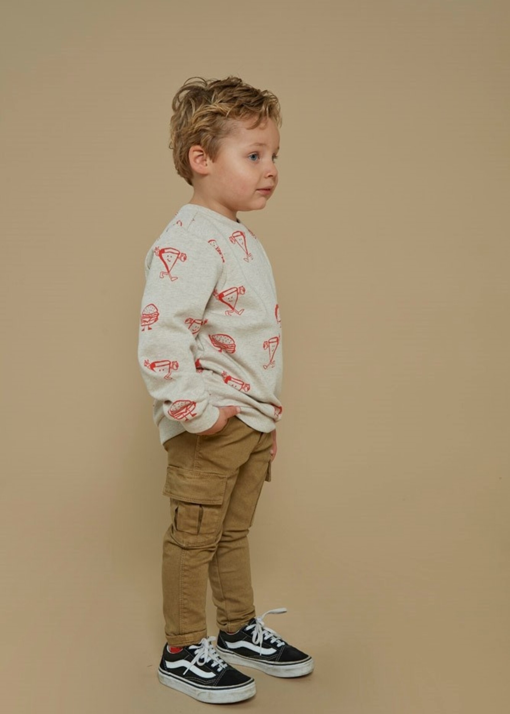 Sturdy Sweater AOP - Couch Club, Offwhite melange