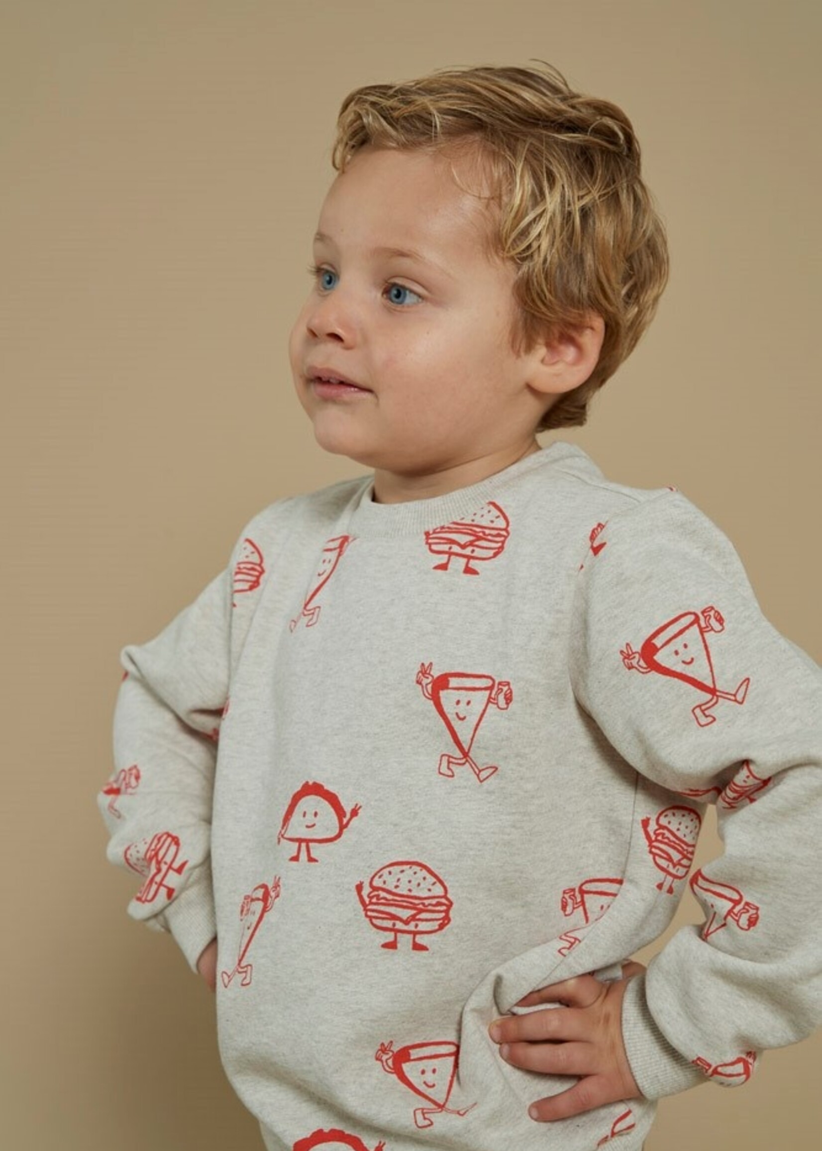 Sturdy Sweater AOP - Couch Club, Offwhite melange