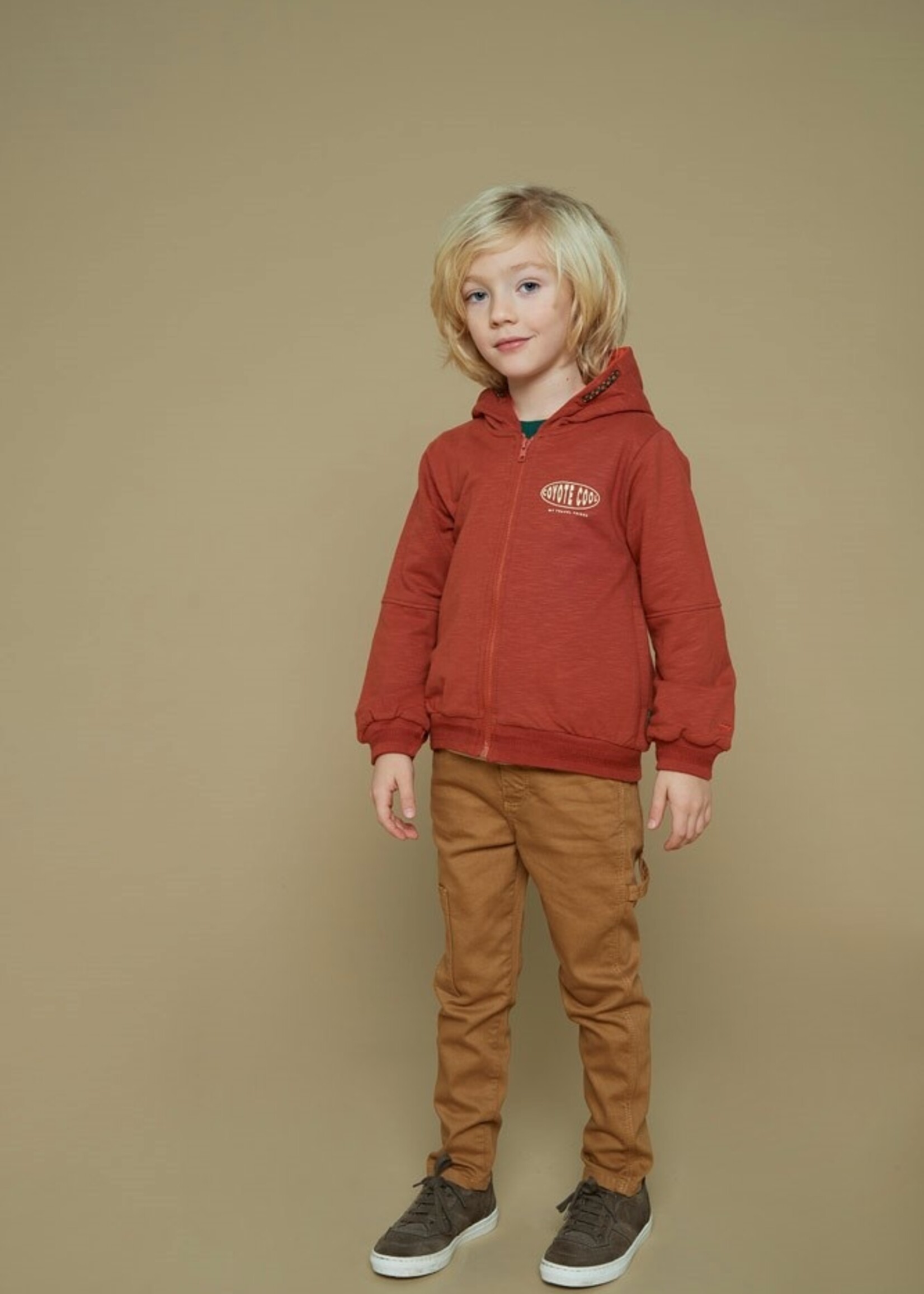 Sturdy Sweatvest met capuchon - Chasing Trails, Roest