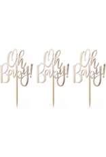 Ginger Ray Oh Baby! Cupcake Toppers Goud