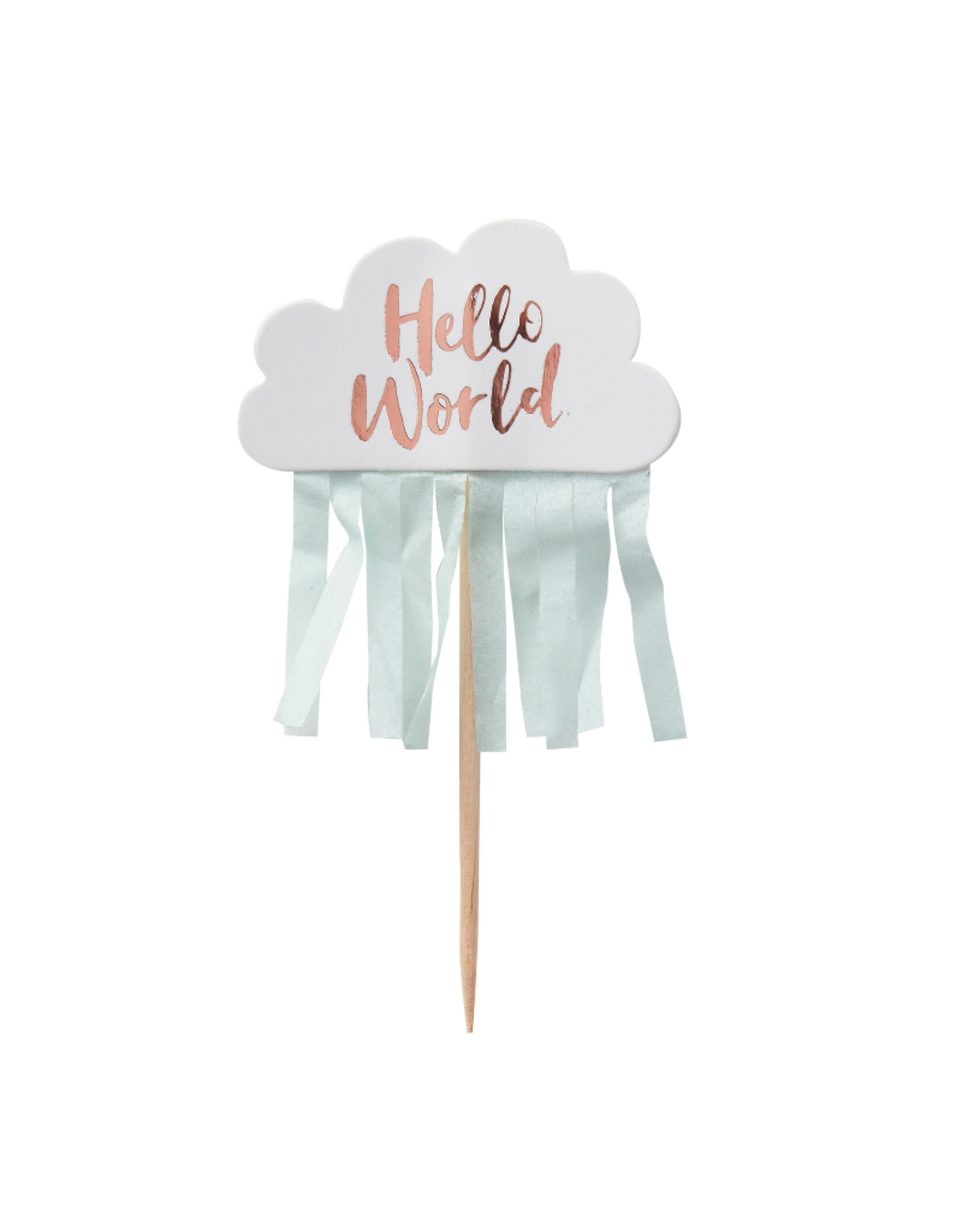 Ginger Ray Hello World Cupcake Toppers