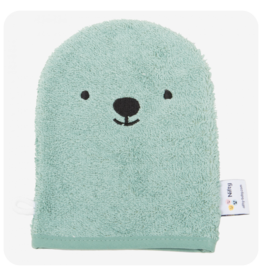 Washcloth Green Bear