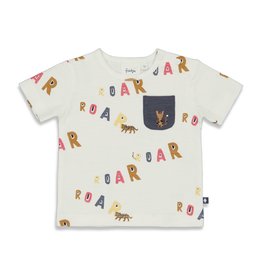 Feetje T-shirt AOP - Hey Tiger Offwhite