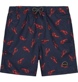 Shiwi Boys Swim Short Lobster Micro Peach Dark Navy Blue