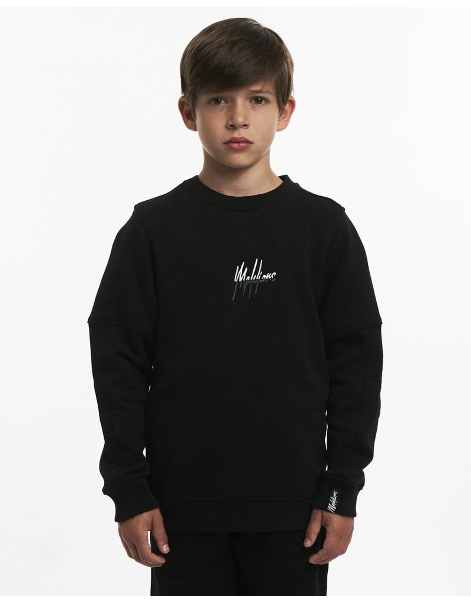Malelions Junior Split Essentials Sweater Black/Dark Green