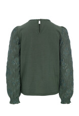 LOOXS Little blouses/tops Little lace top Forest Green