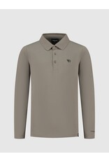 Ballin Amsterdam Longsleeve polo with chest print Taupe 23037108-53