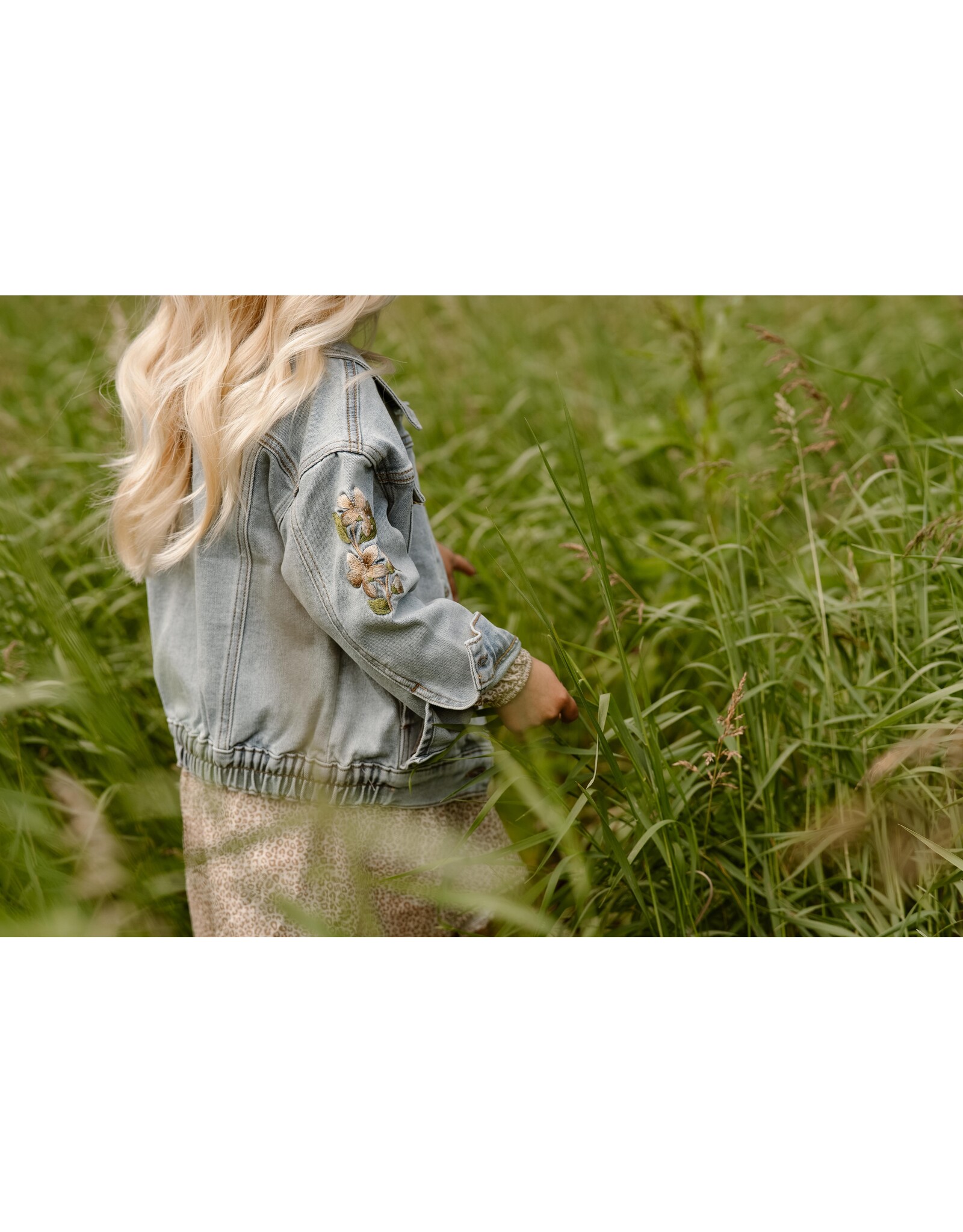 Daily7 Jeans Jacket Flower Light Denim-150