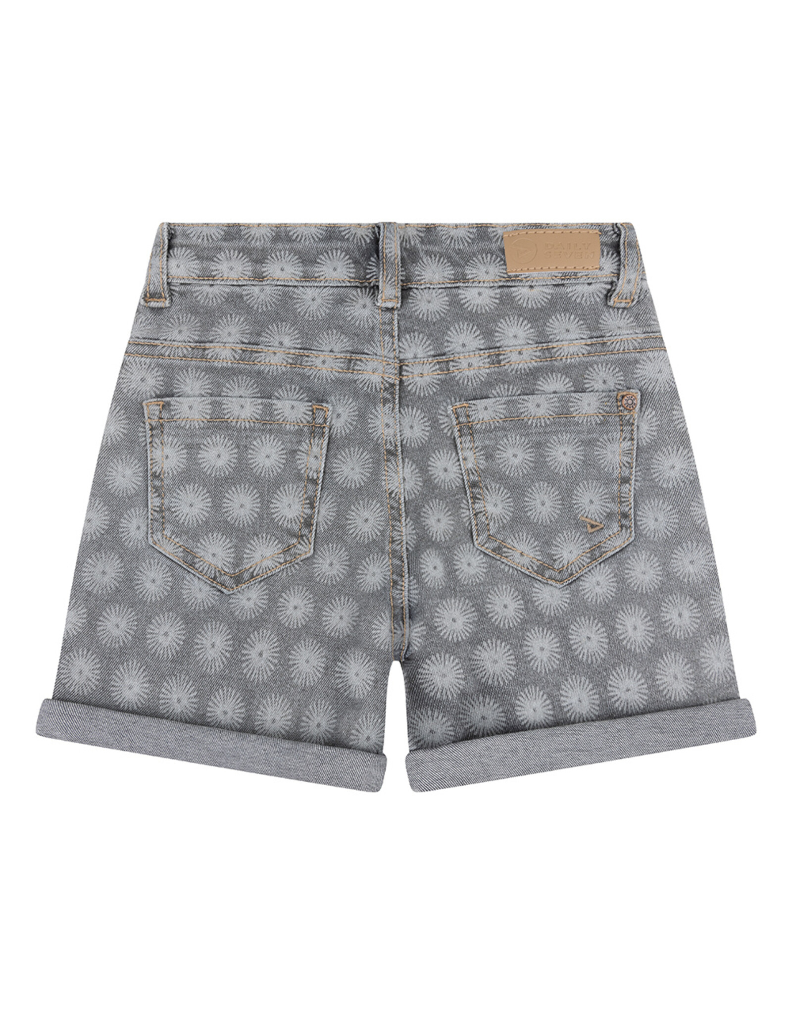 Daily7 Denim Short Wide Fit Printed Grey Denim-153