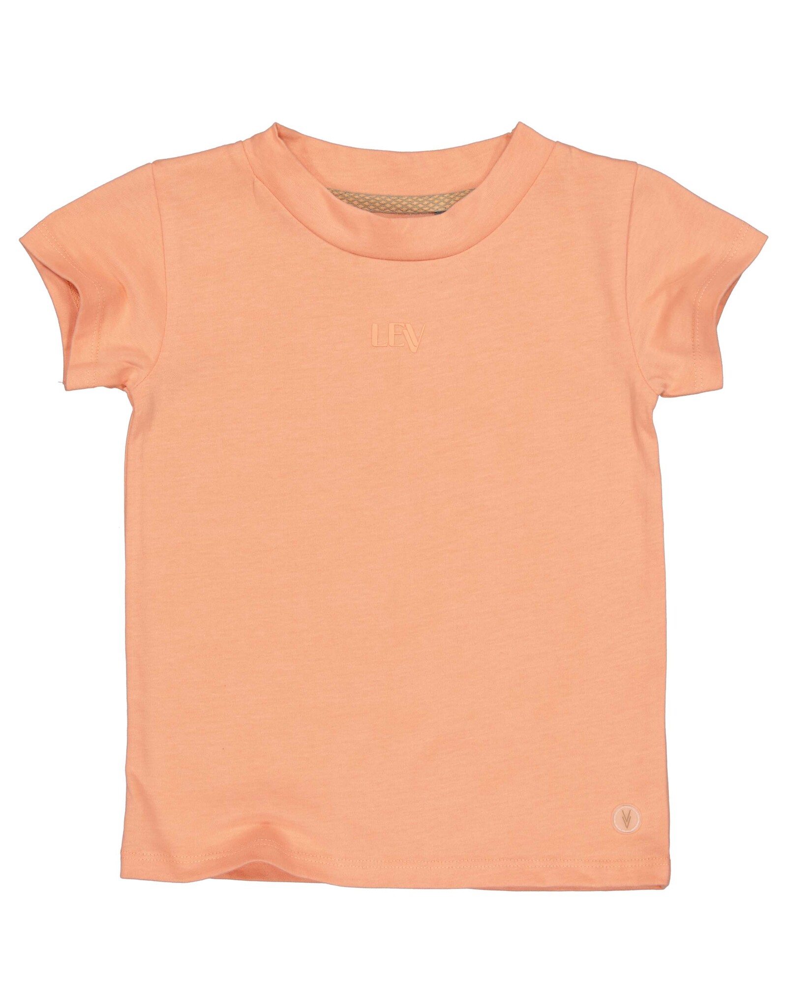 Levv Labels Little Girls Shortsleeve Peach METTELS242