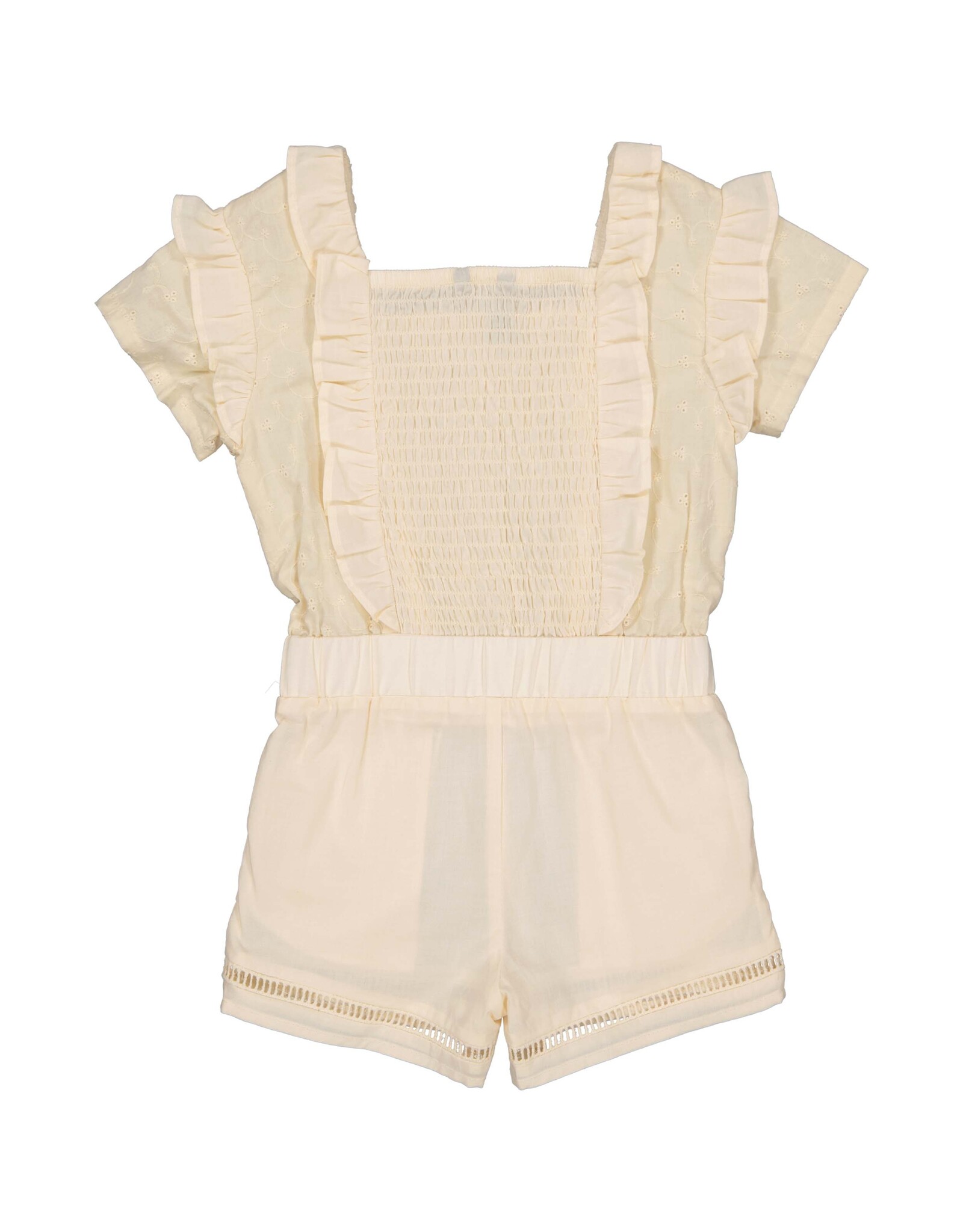 Levv Labels Little Girls Playsuit Ivory White MAYALS242