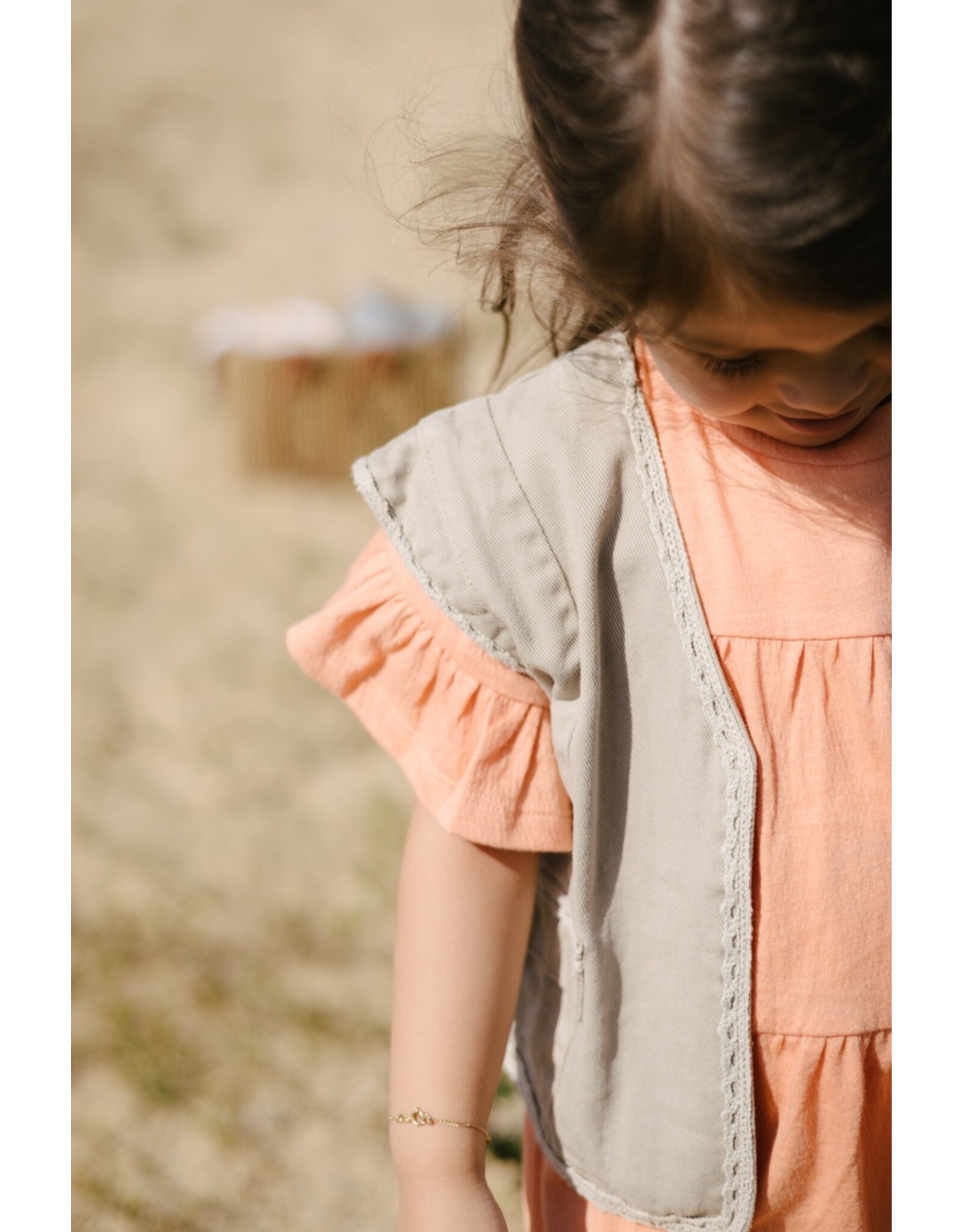 Levv Labels Little Girls Dress Peach MARENLS242