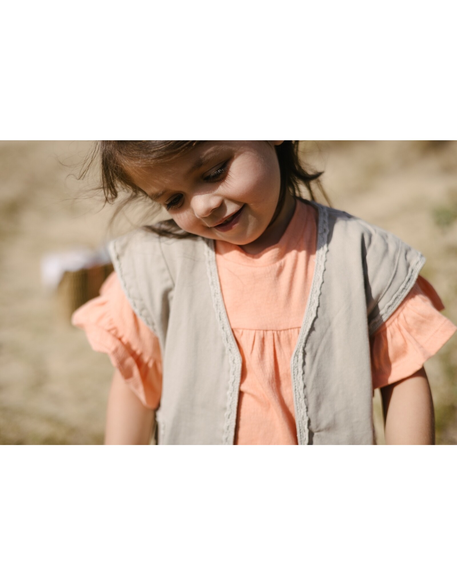 Levv Labels Little Girls Gilet Taupe MISALLS242