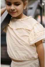 Levv Labels Little Girls Blouse Ivory White MIKKILS242