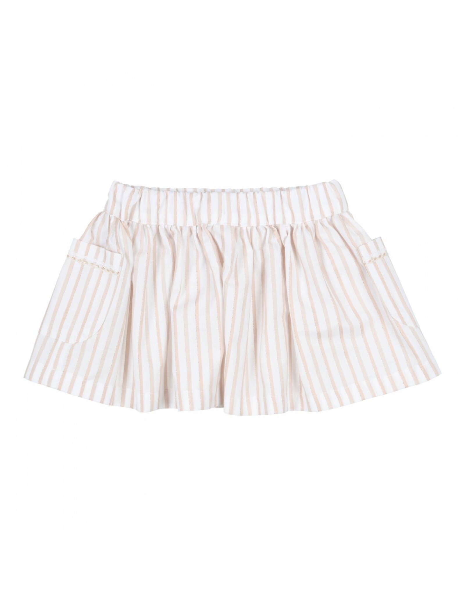 Gymp Skirt Kaja Beige - White