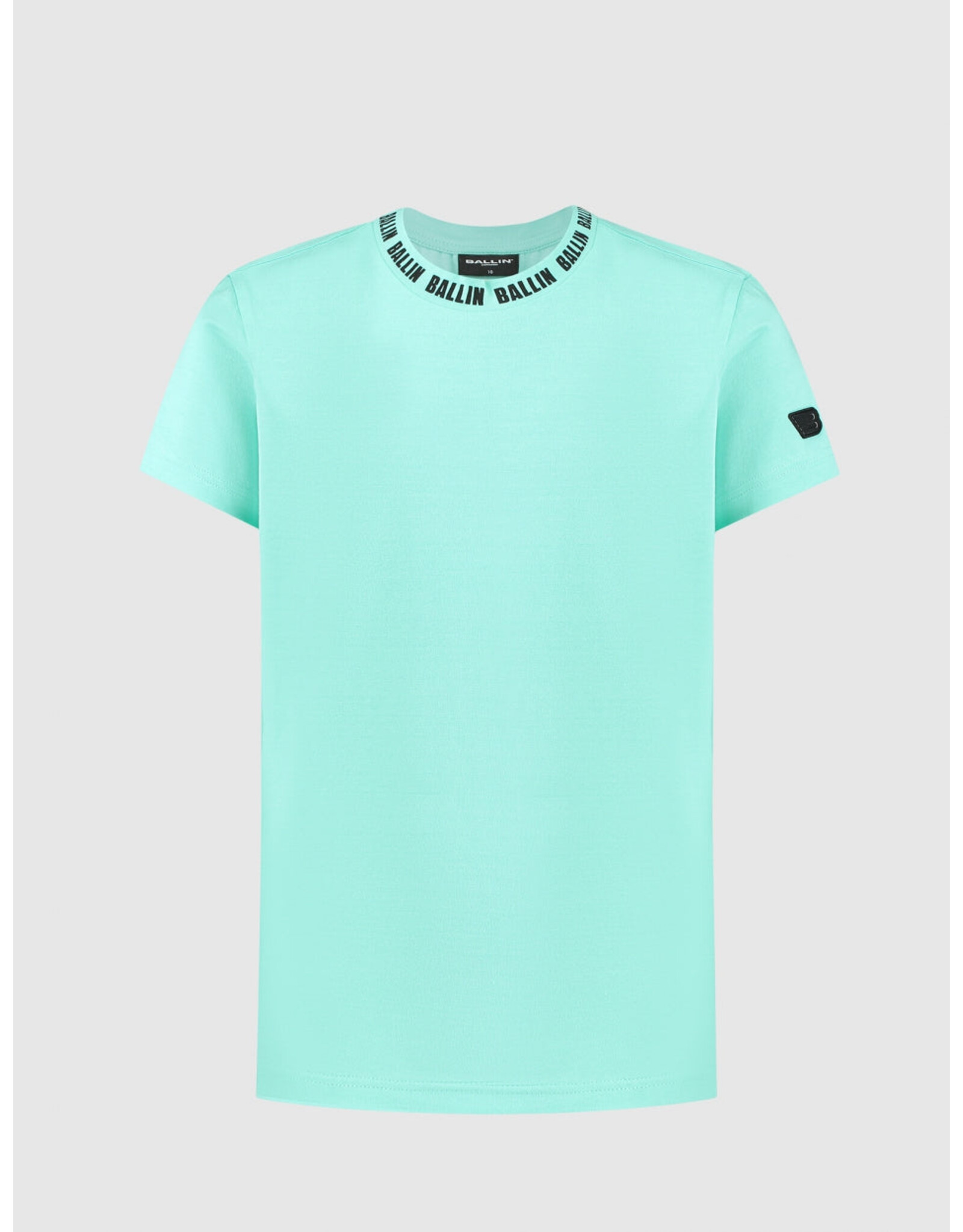 Ballin Amsterdam T-shirt with neckprint Dark Mint 24017102