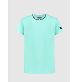 Ballin Amsterdam T-shirt with neckprint Dark Mint 24017102