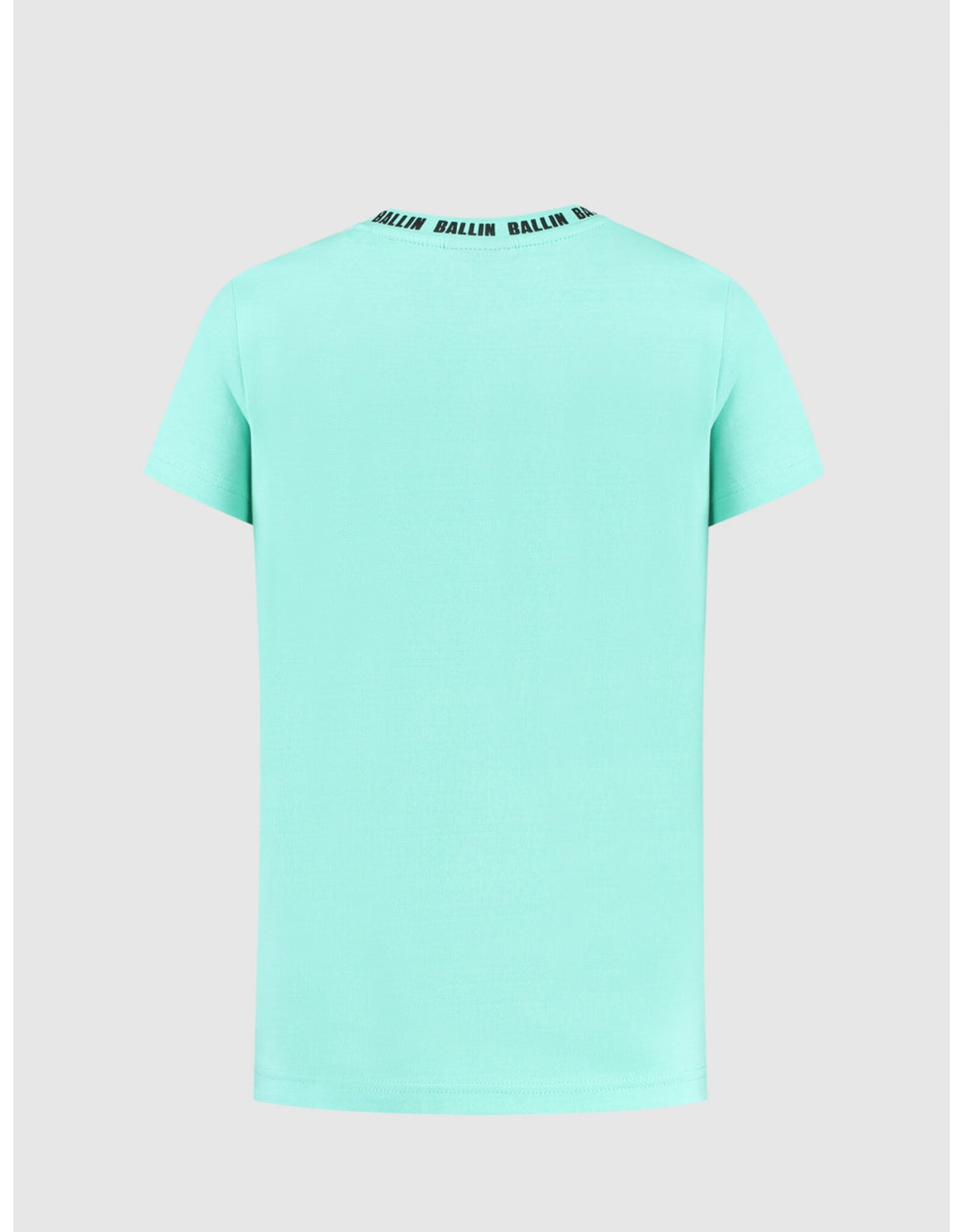Ballin Amsterdam T-shirt with neckprint Dark Mint 24017102