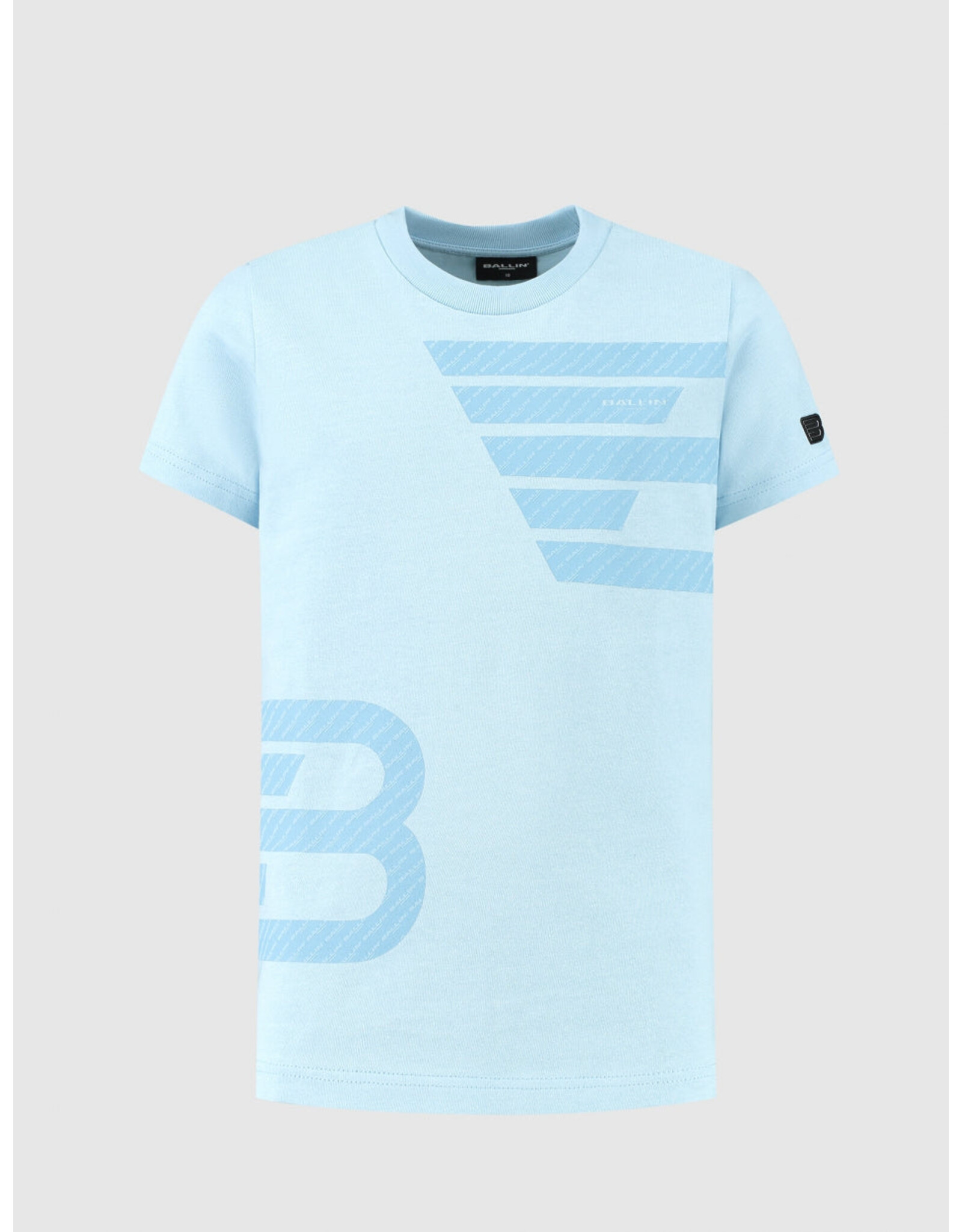 Ballin Amsterdam T-shirt with frontprint Lt Blue 24017105