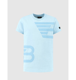 Ballin Amsterdam T-shirt with frontprint Lt Blue 24017105