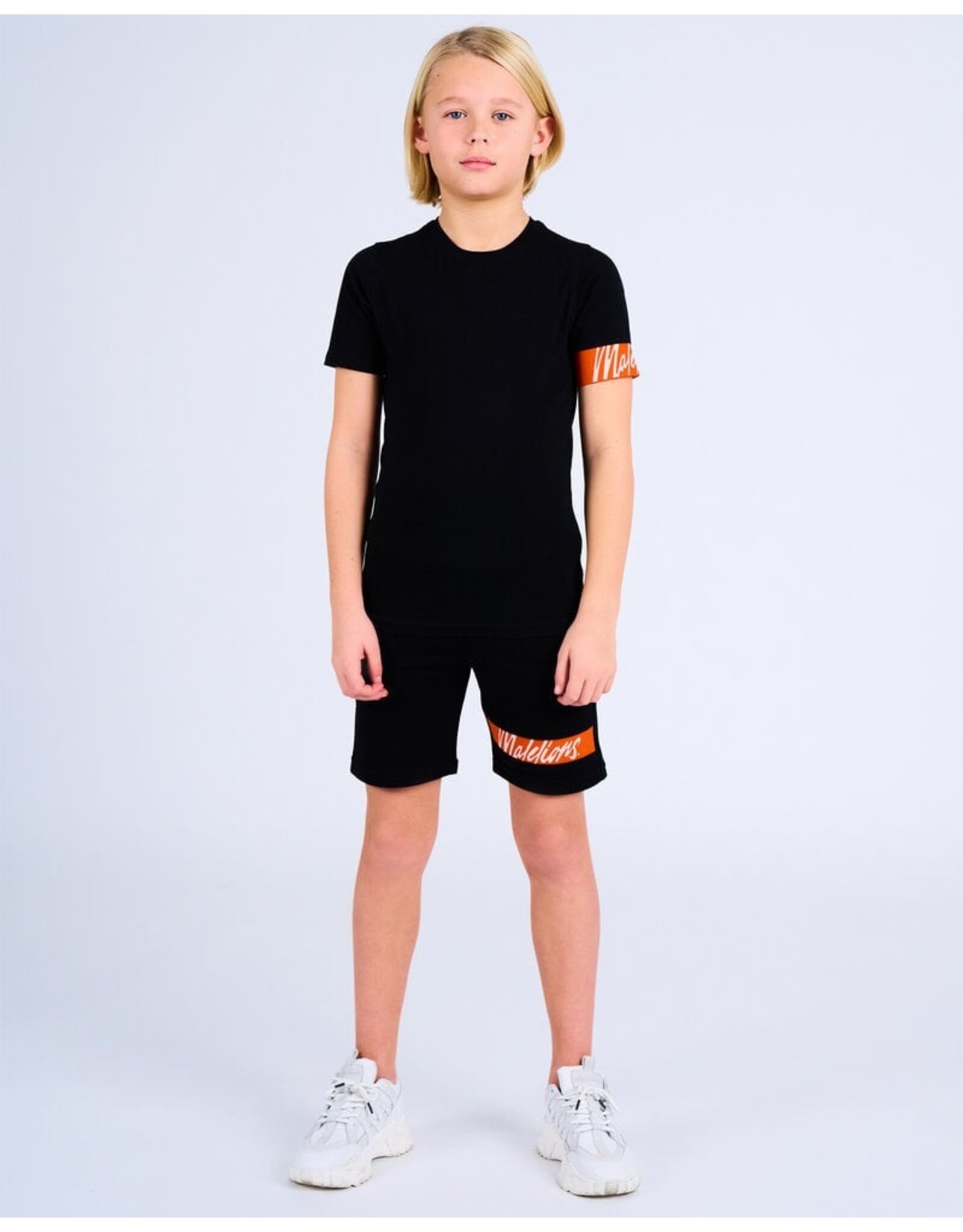 Malelions Malelions Junior Captain Shorts 2.0 Black/Orange MJ1-SS24-27