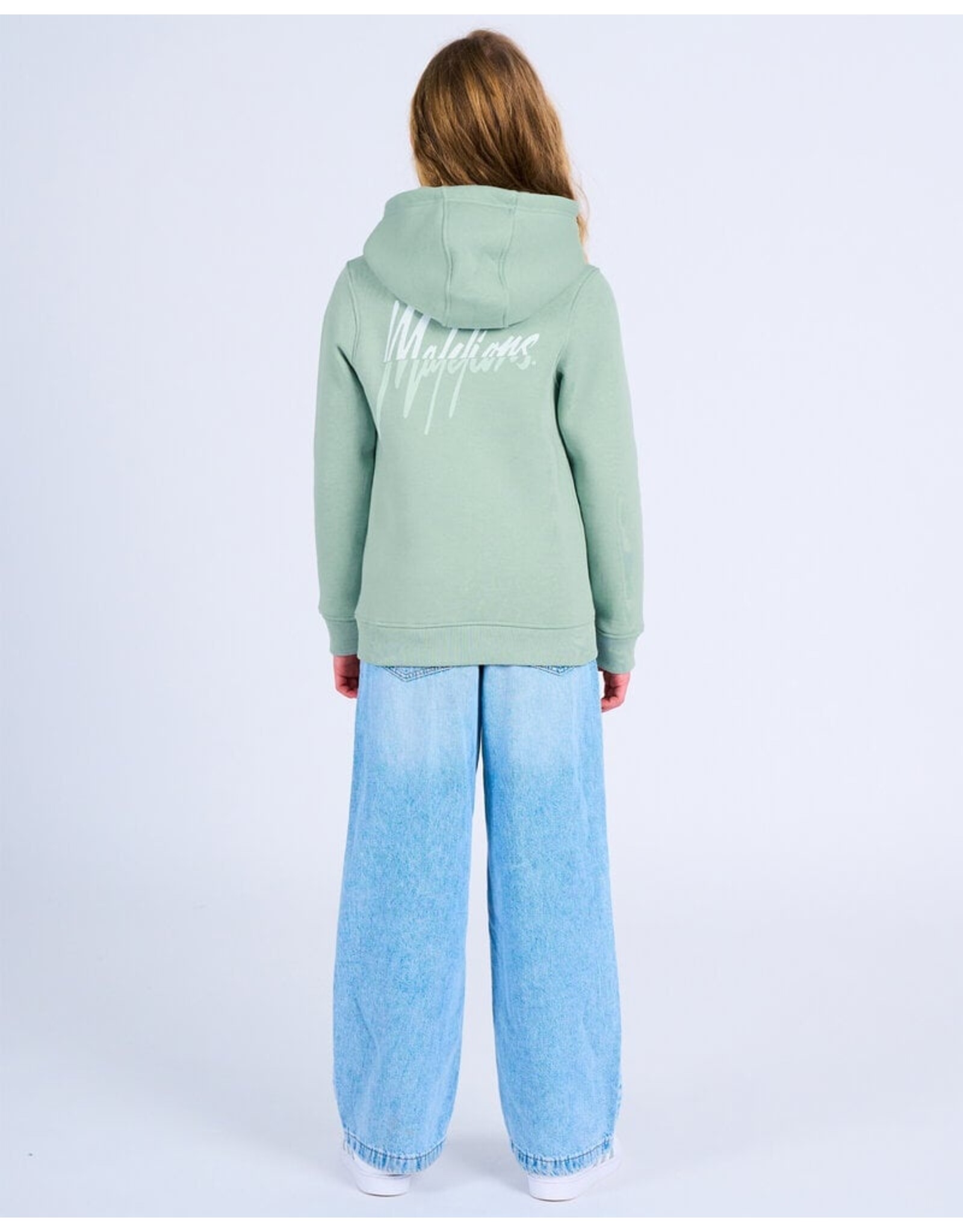 Malelions Malelions Junior Split Hoodie Aqua Grey/Mint MJ1-SS24-03