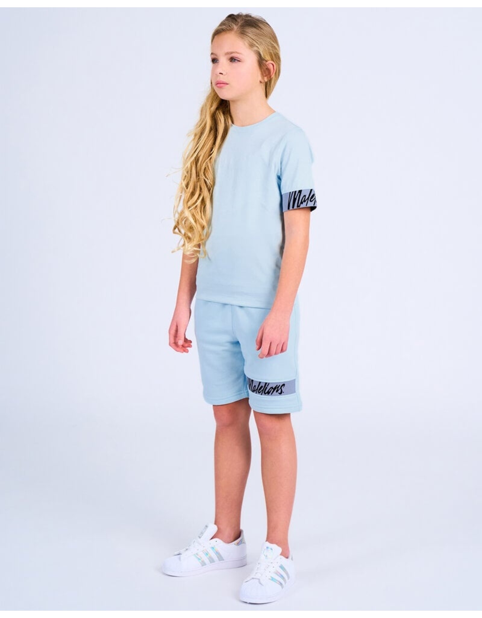 Malelions Malelions Junior Captain Shorts 2.0 Light Blue/Black MJ1-SS24-27