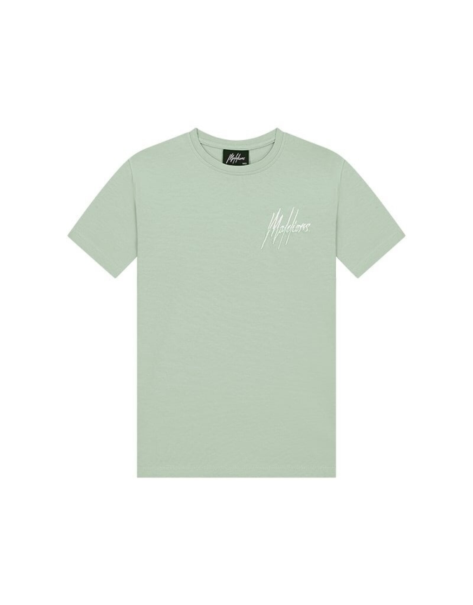 Malelions Malelions Junior Split T-Shirt Aqua Grey/Mint MJ1-SS24-07