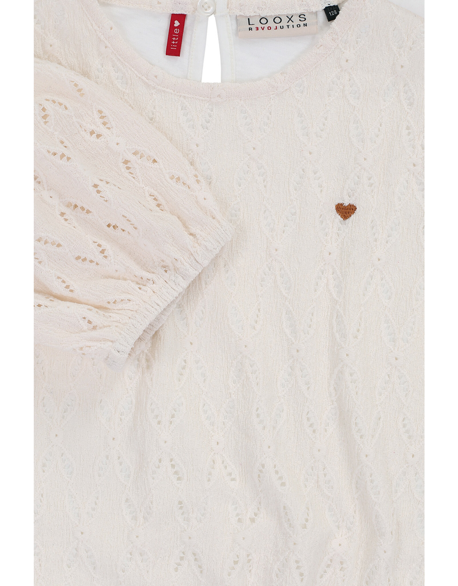 LOOXS Little blouses/tops Little lace top ivory