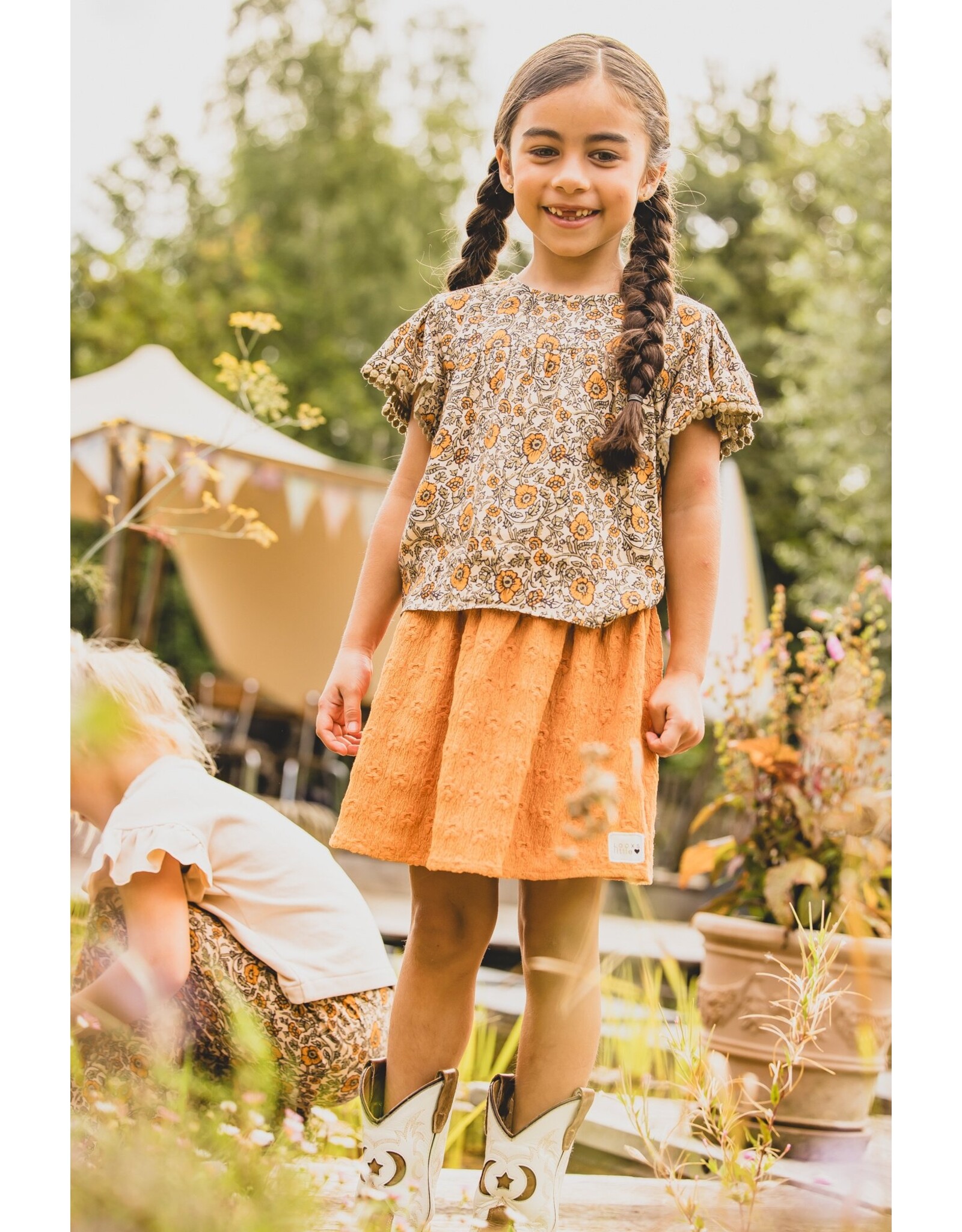 LOOXS Little blouses/tops Little floral blouse Orange Floral