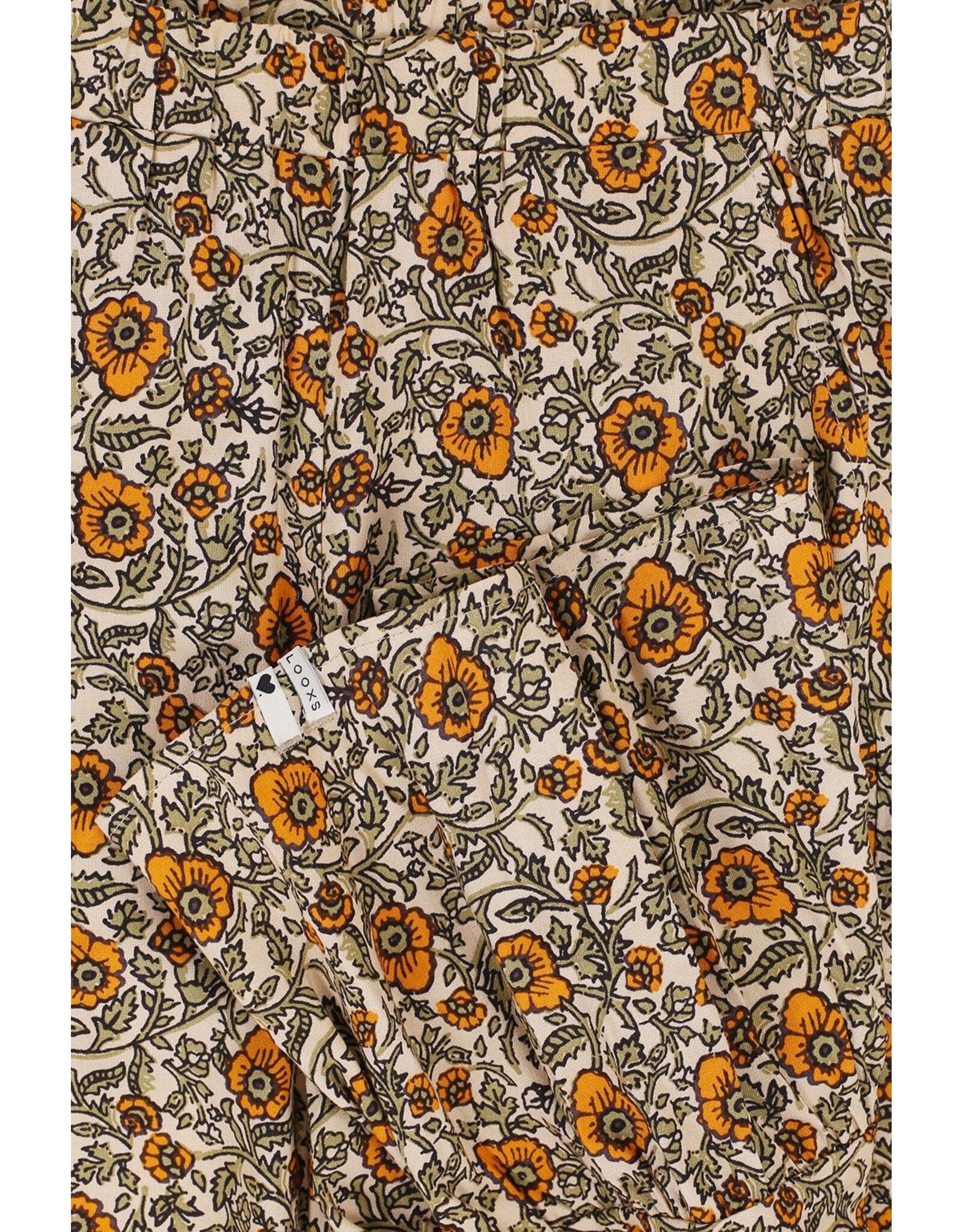 LOOXS Little pants Little flower pants Orange Floral