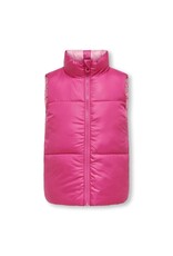 Kids Only Outerwear KOGNEWRICKY REV. WAISTCOAT CP OTW Raspberry Rose 15306414