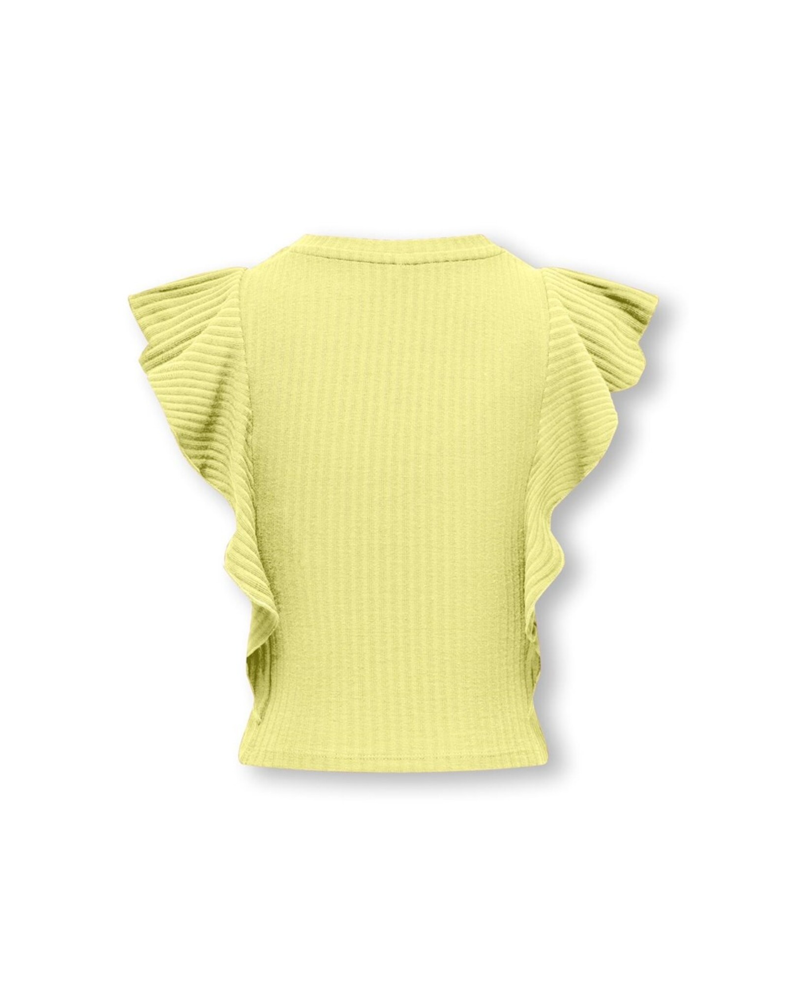 Kids Only T-Shirts & Tops KOGNELLA S/L SHORT RUFFLE TOP JRS Yellow Pear 15291900